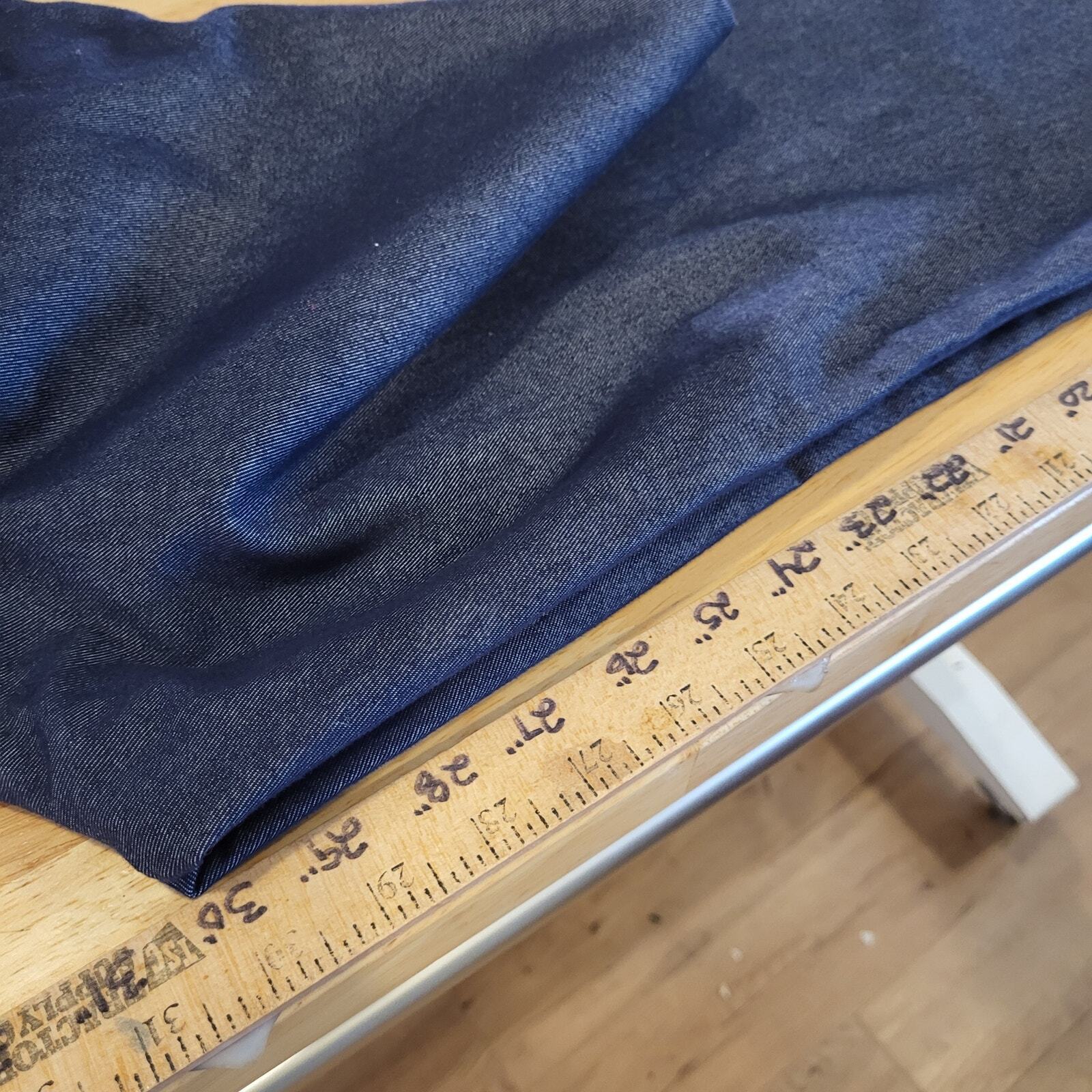 Express Stretch Blue Sailor Pants Wide Let Button Pocket 9/10 Denim 30" Waist