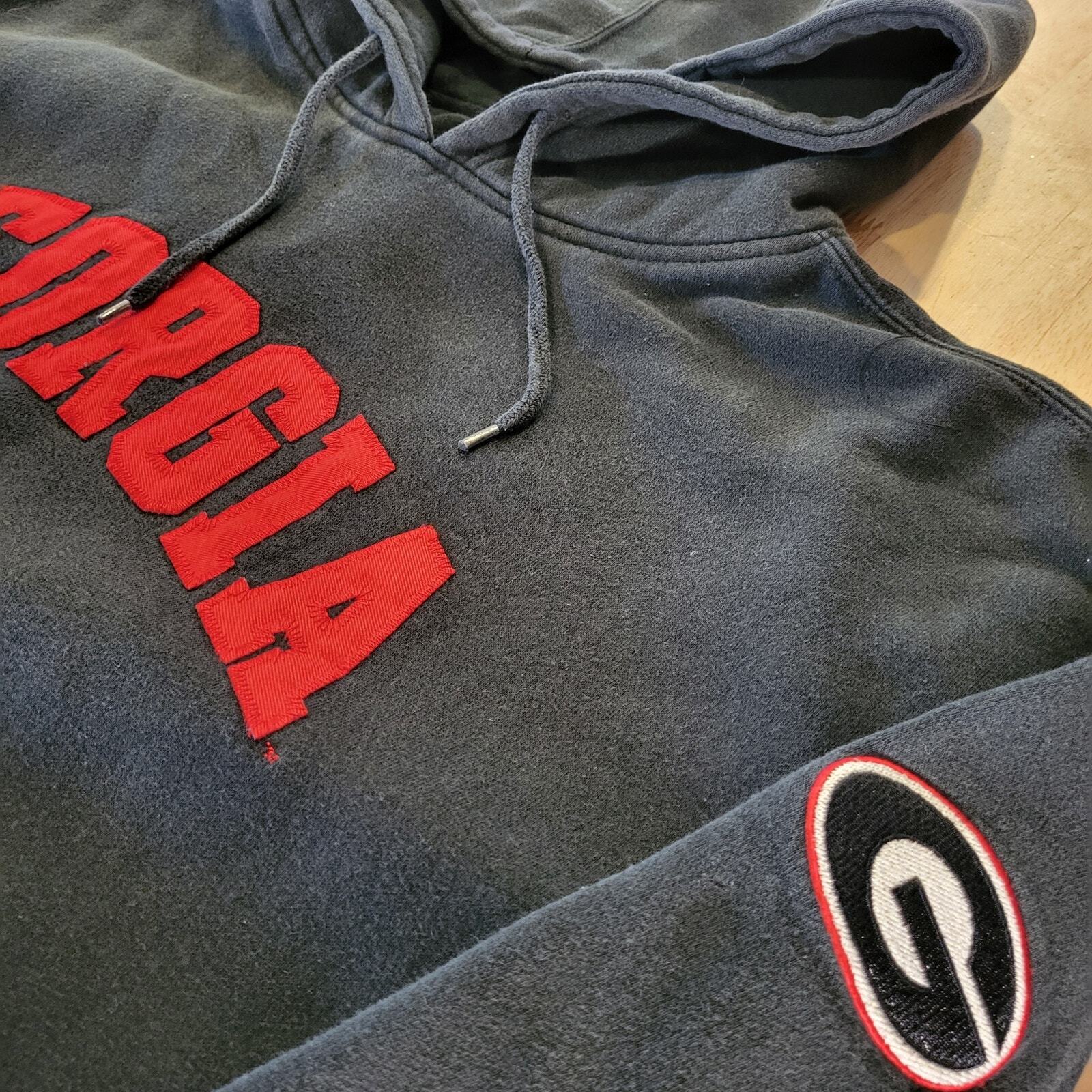 Georgia Bulldogs Pro Player Hoodie 2XL Black  Red Long Sleeve Terry Front Pouch 