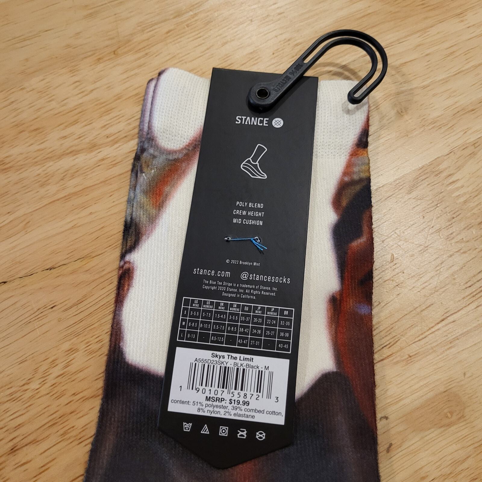 NWT Notorious B.I.G. X Stance Sky's The Limit Crew Socks