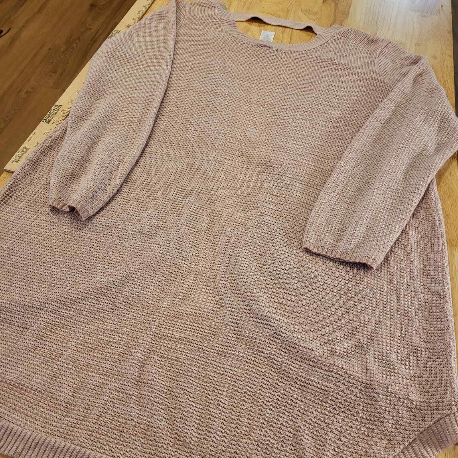 Pink Knit Cardigan Back Cutout Curved Hem Long Sleeve Balletcore