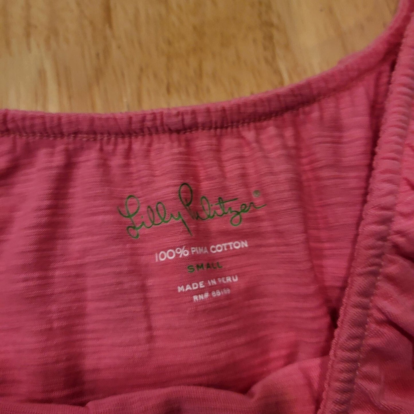 Lilly Pulitzer Pink Ruffle Off Shoulder Elasticated T-Shirt Small