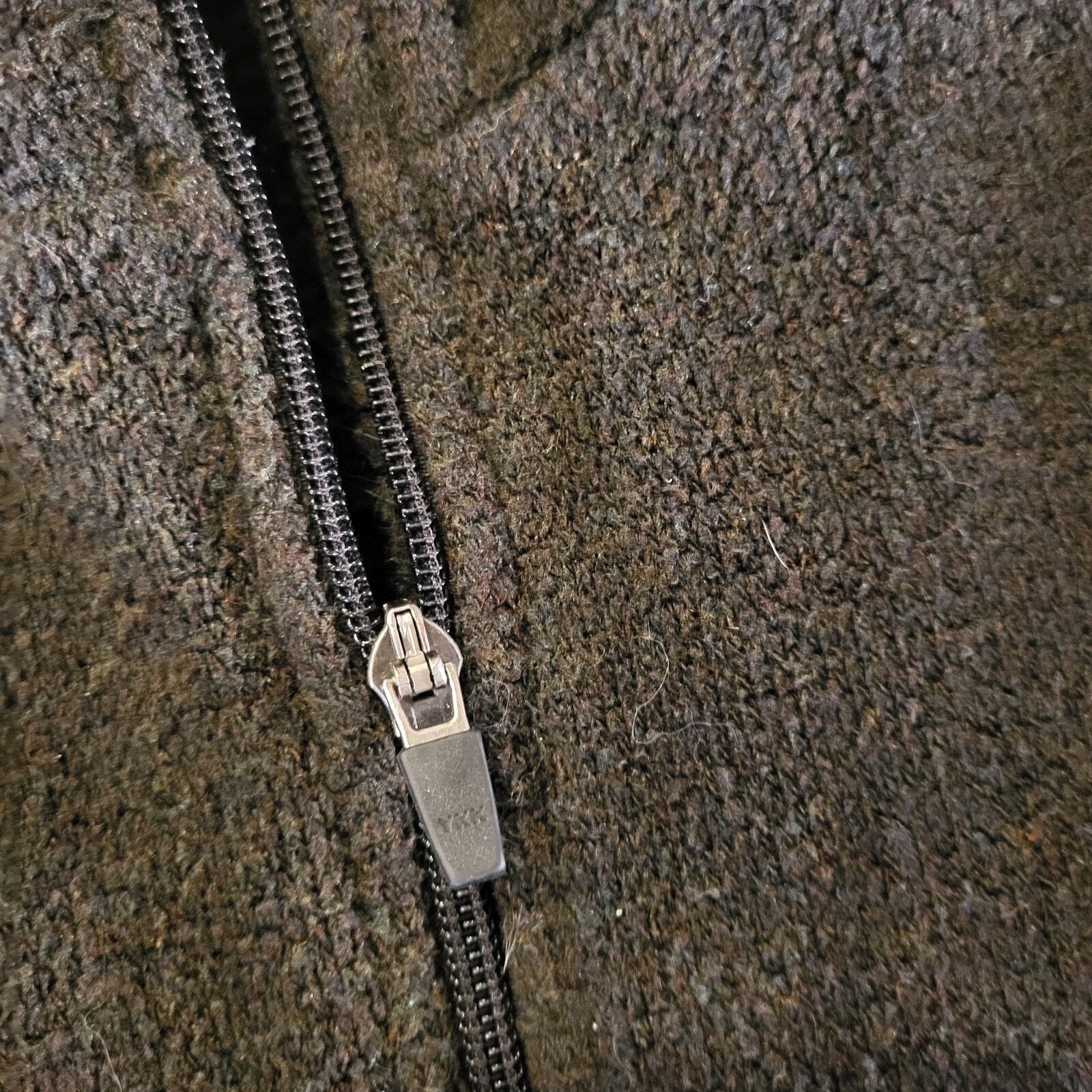 Kuhl Alfpaca Fleece Brown Hooded Zip Up Front Pockets 