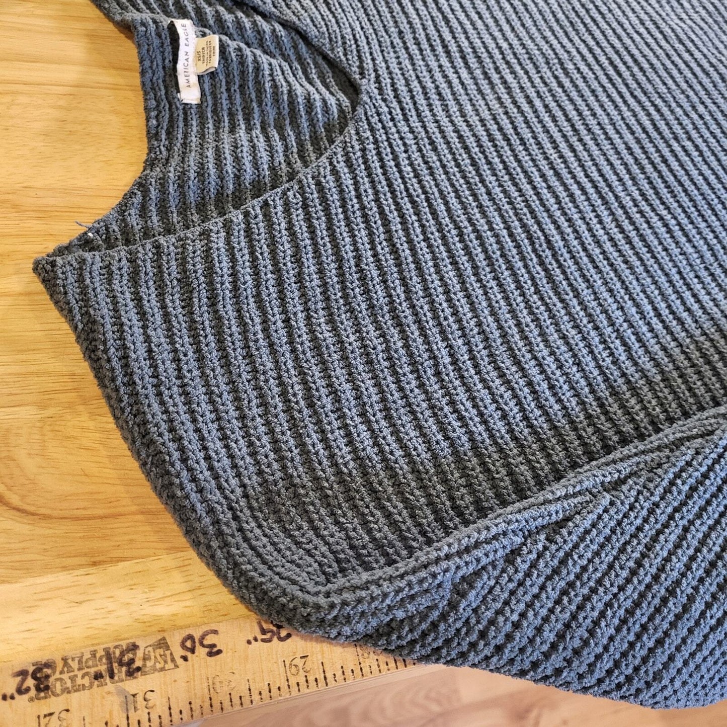 American Eagle Outfitters Turquoise Blue Chenille Oversized Sweater XS