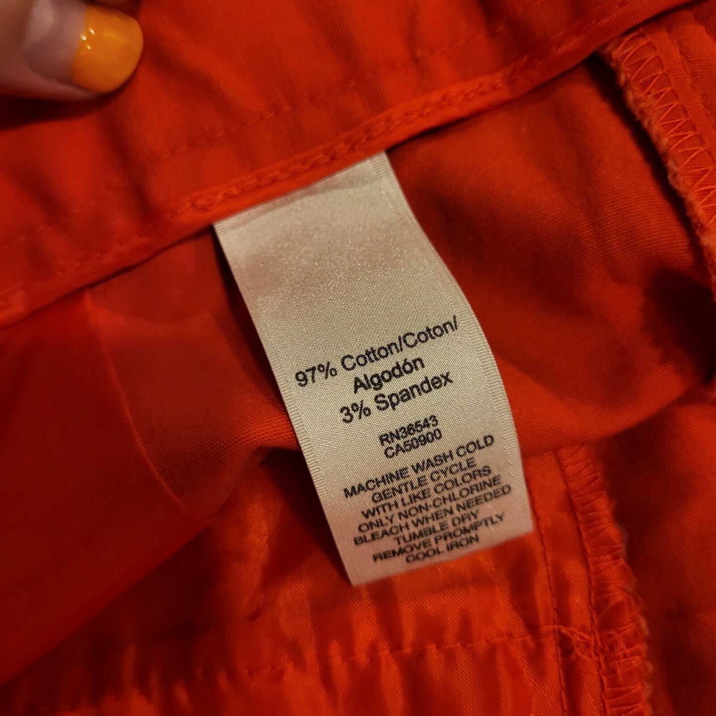 Van Heusen Studio Stretch Cotton Blend Red Trousers 25" Inseam Straight Leg