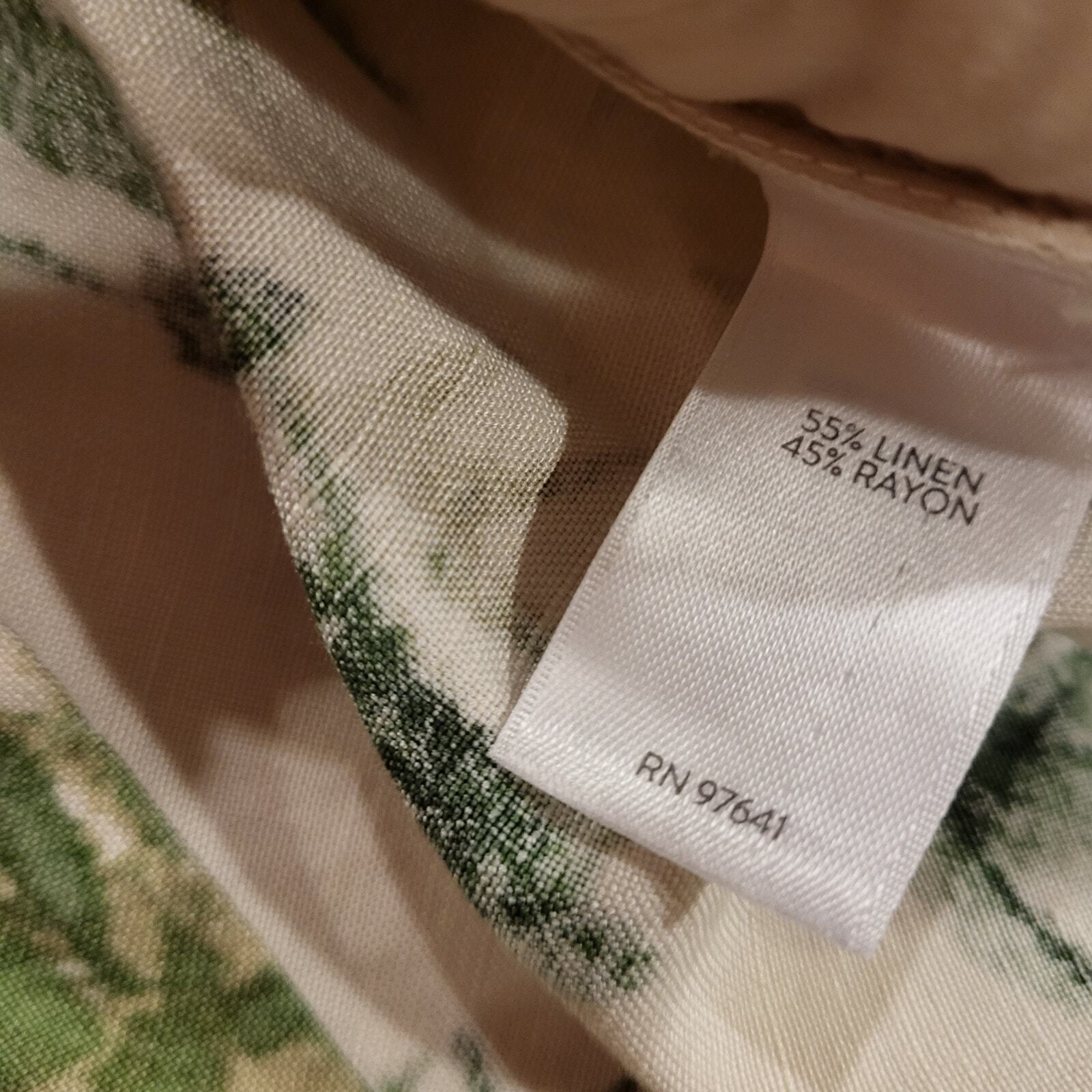 Nwt J. Jill Botanical Print Elastic Waist Wide Leg Nylon Blend Trousers XL Tall