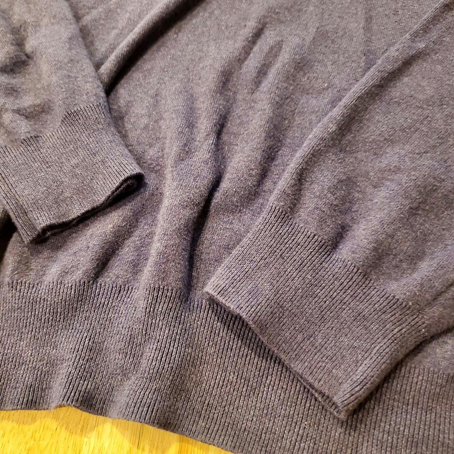 Polo By Ralph Lauren Purple 100% Cotton Light Weight Sweater Large Tight knit 