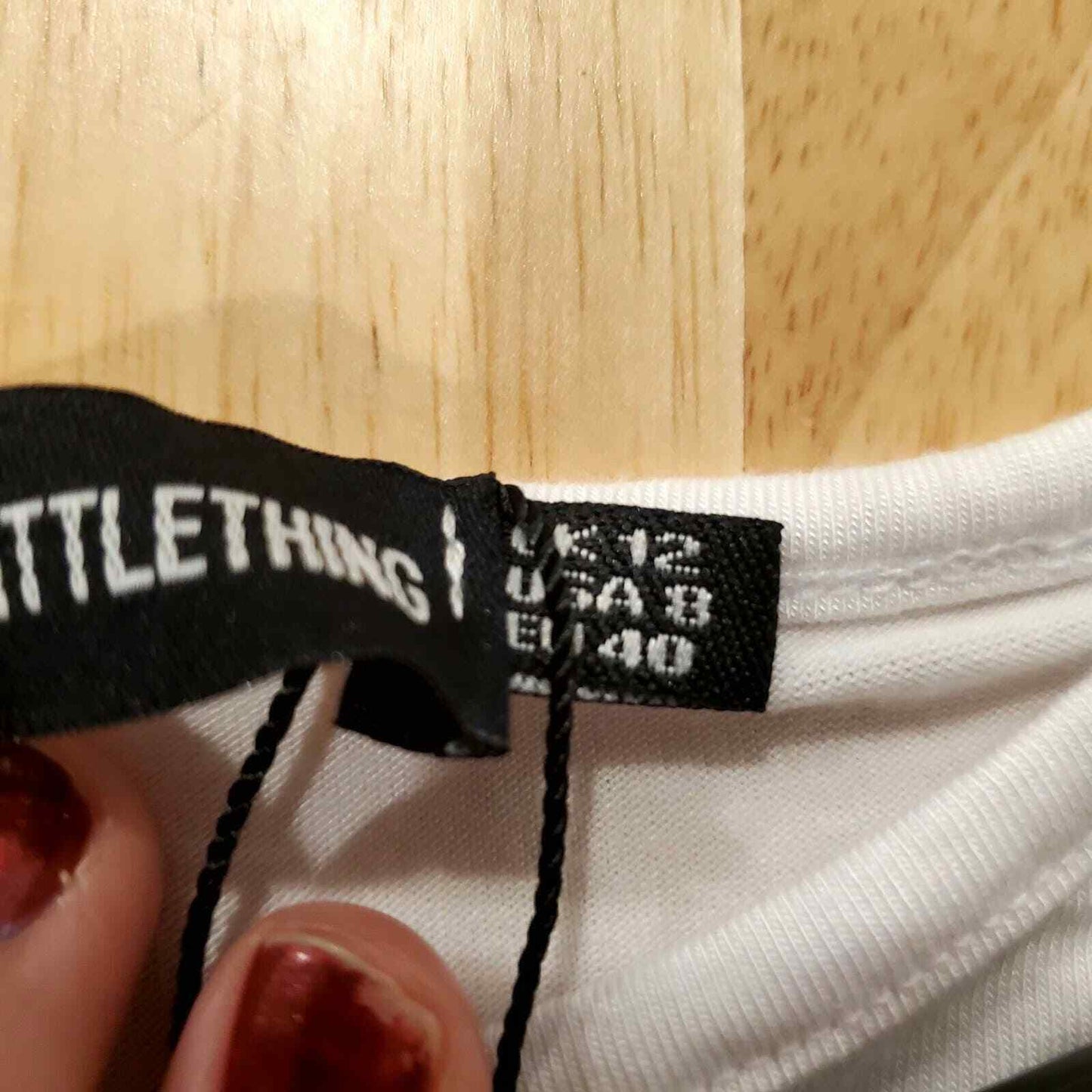 New with Tags White Crop Tee Elastic Waist Logo