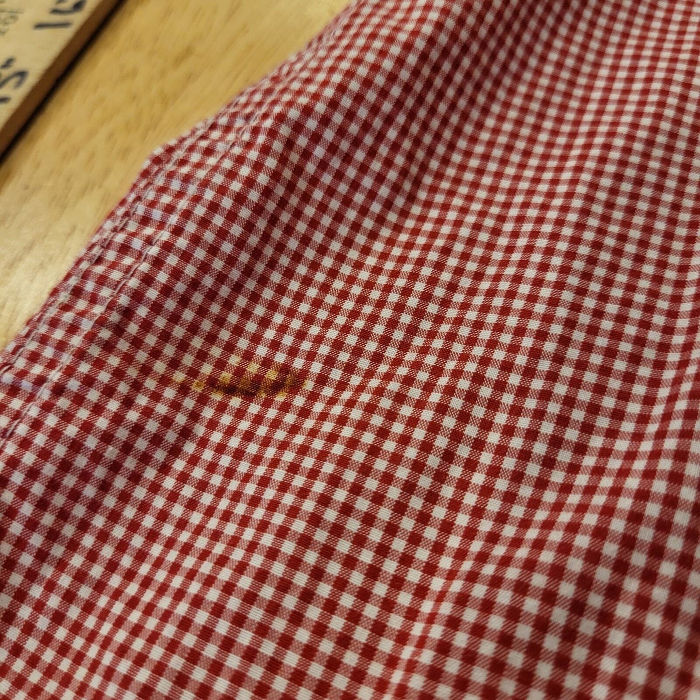 Vintage Sailor Jerry Red Gingham Pearl Snap Shirt Dress 18" P2P 32" Waist