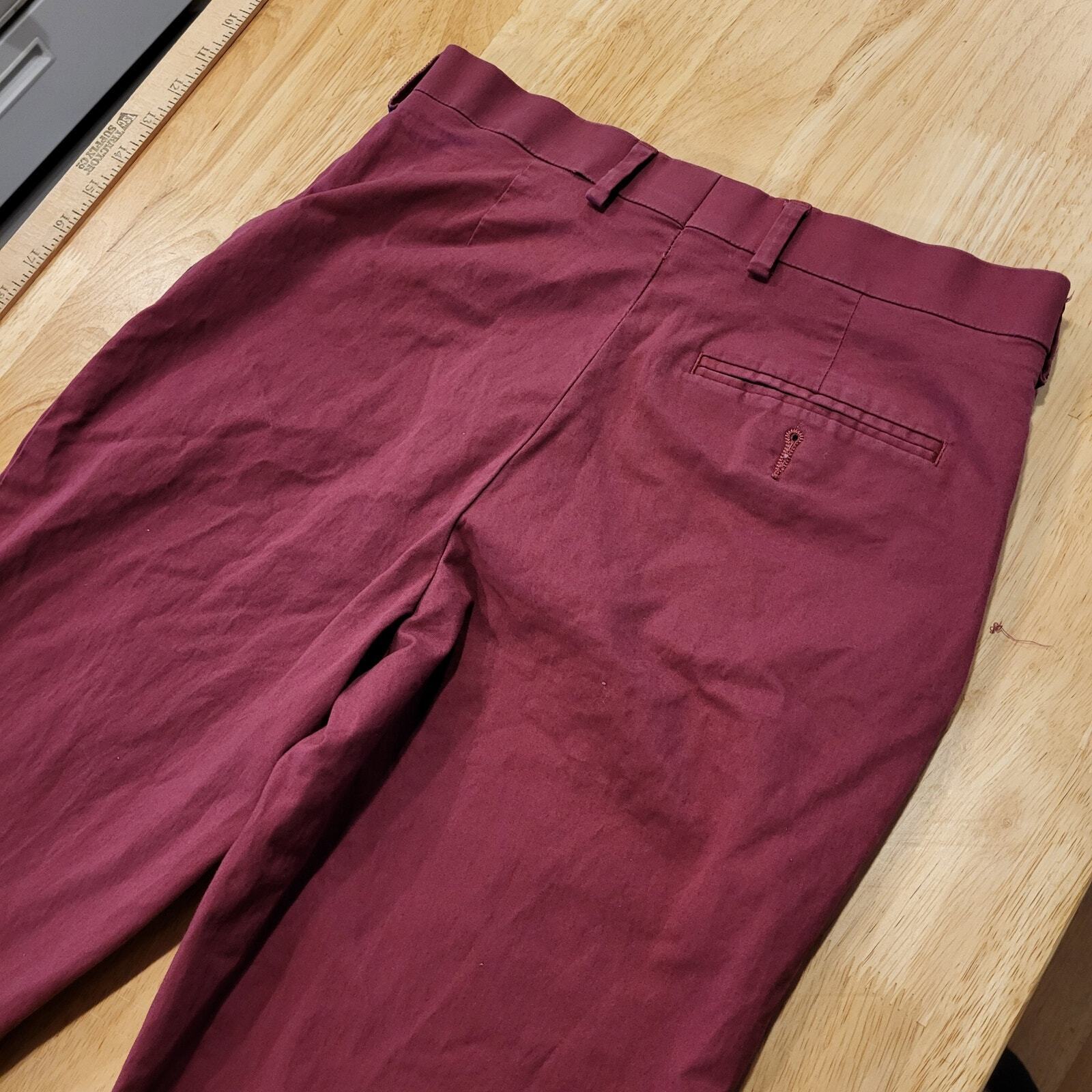   Ralph Lauren 16 Teen Maroon Tuxedo Slacks Side Stripe 28" Waist