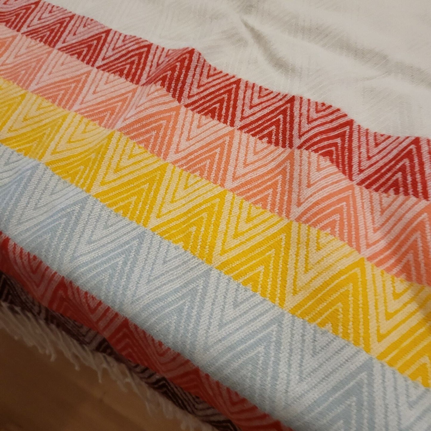 American Eagle Outfitters Rainbow Striped Poncho Shawl Geometric 