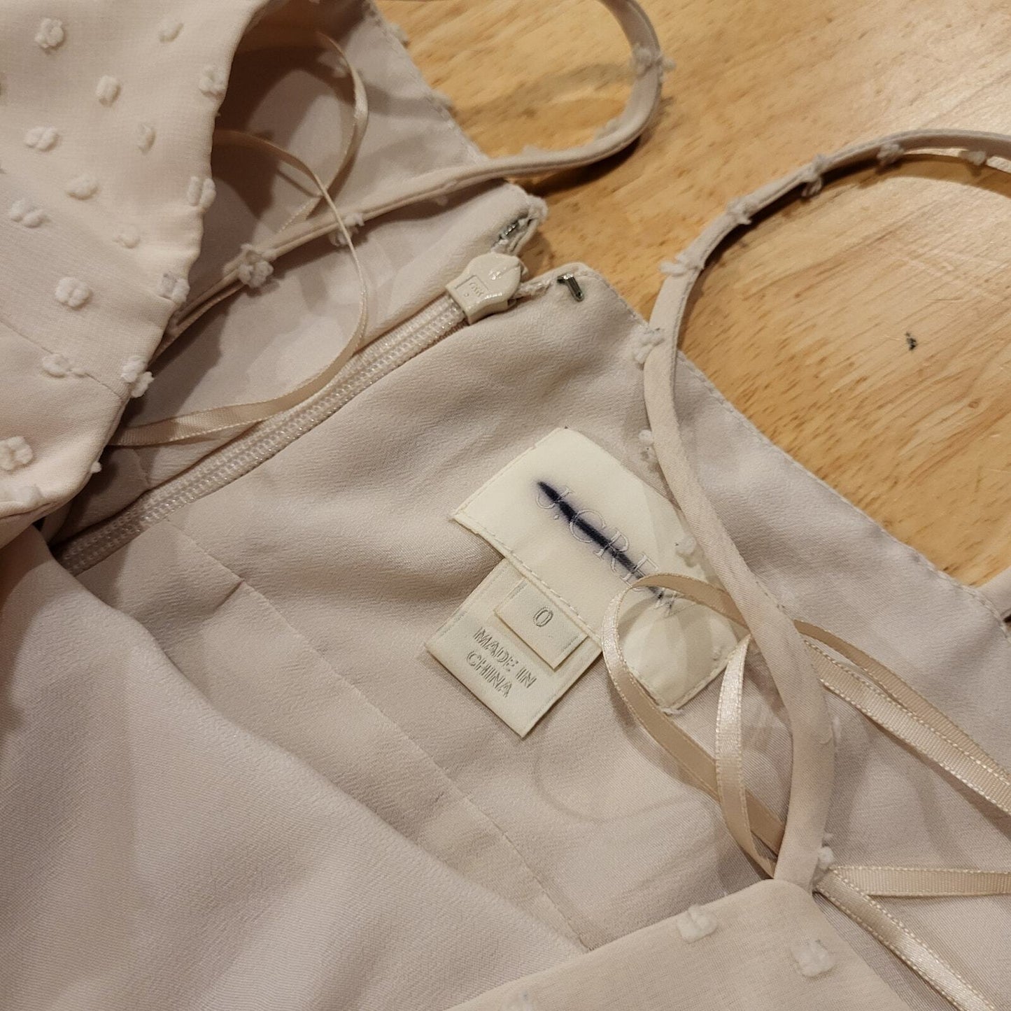 Cream J. Crew Size 0 Strappy Mini Dress  16" Pit 2 Pit  26" Waist