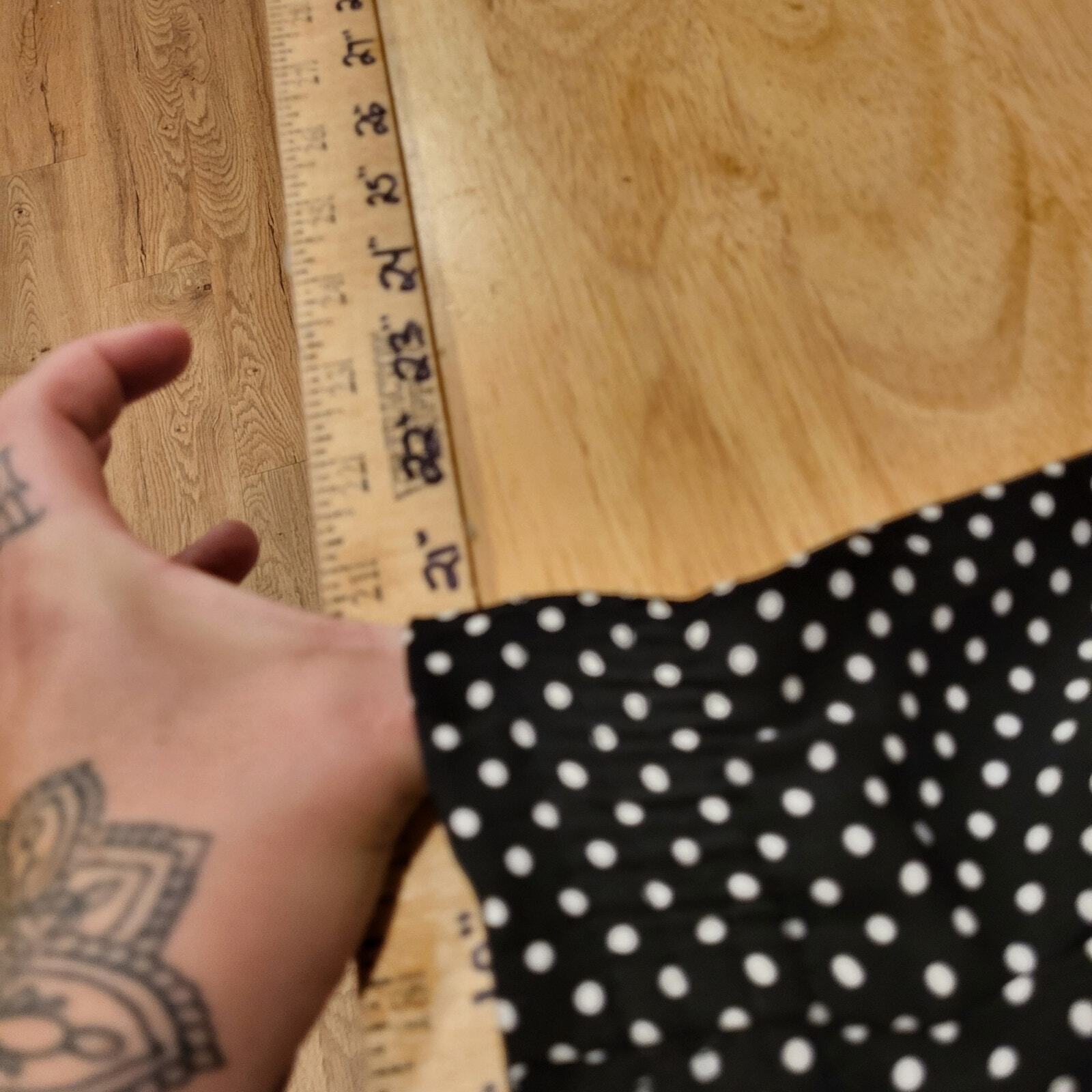 Adriene Vittadini Black & White Polkadot Elastic Waist Wide Leg Palazzo pants