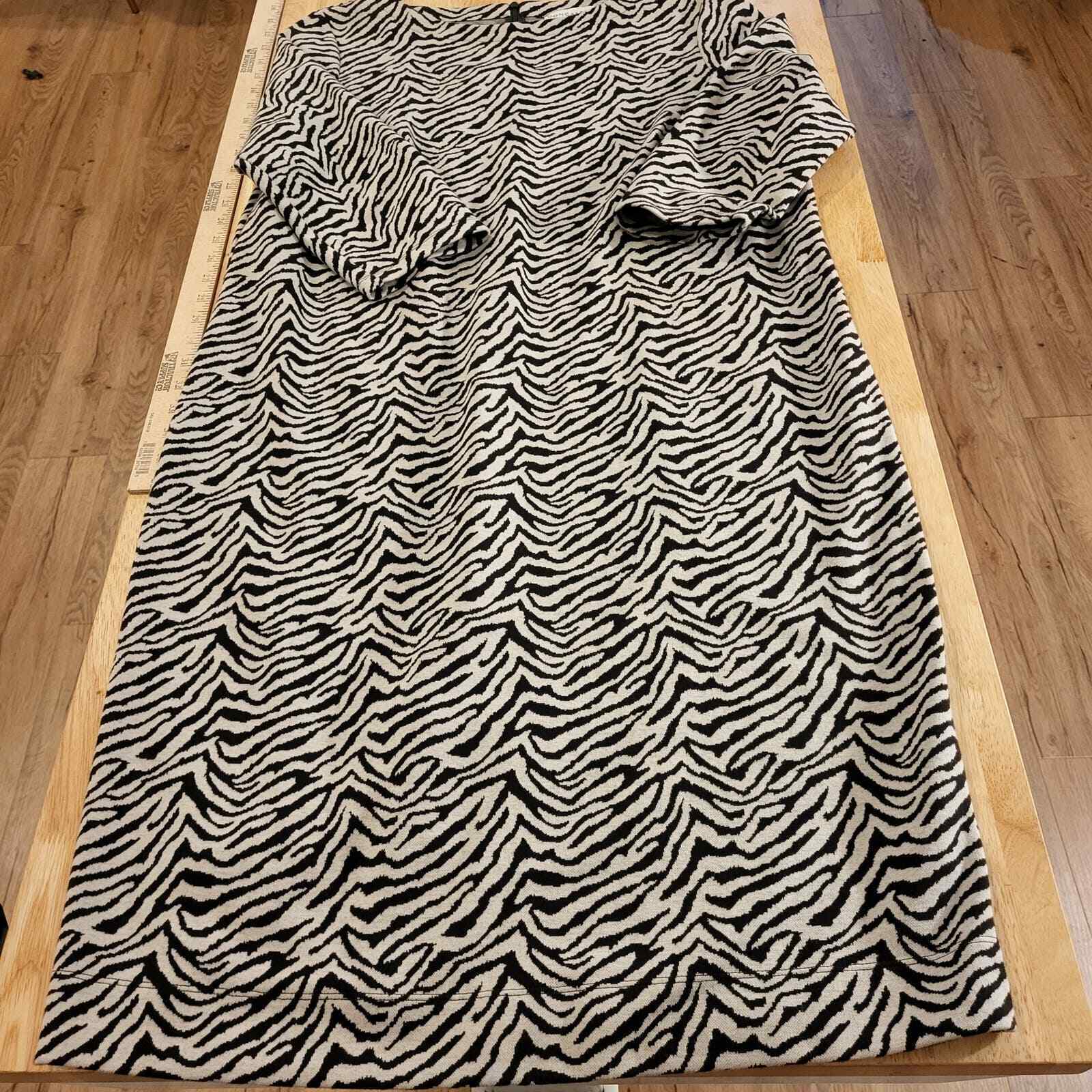 Animal Print Knit Doncaster Maxi Dress  3/4 Sleeve 23" pit to pit