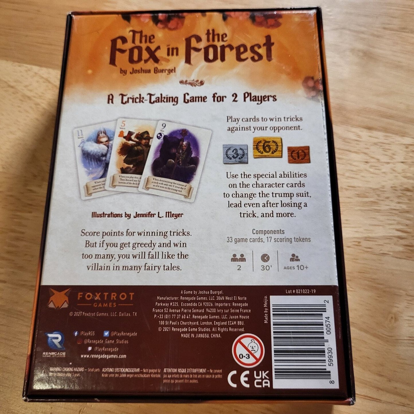The Fox In The Forest Complete Game Used Once 