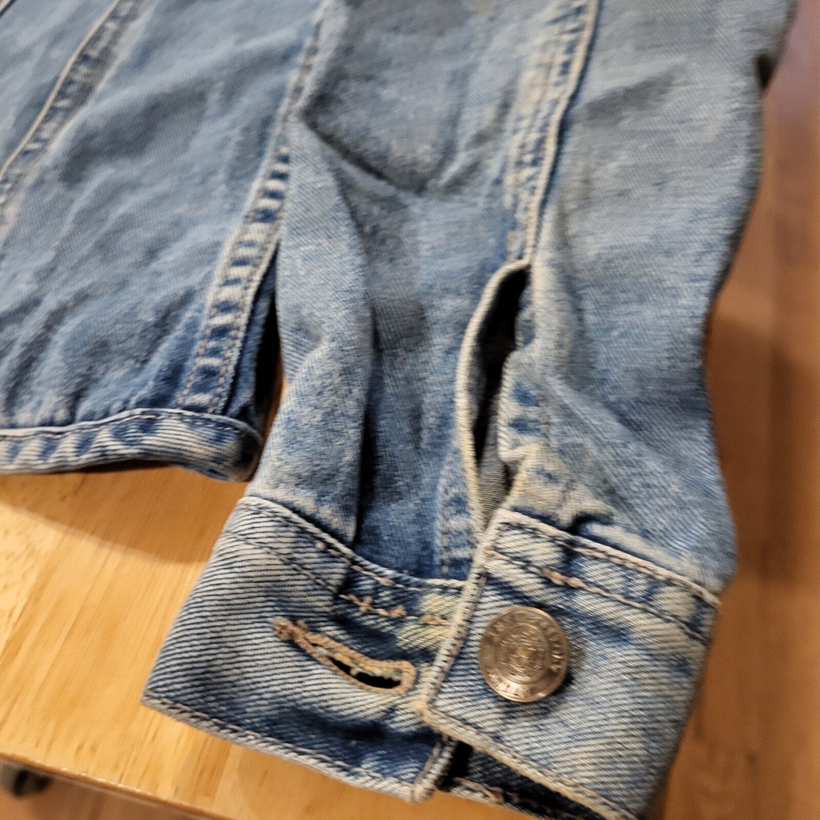 Territory Ahead Denim Jean Jacket 100% Cotton XS 19" P2P
