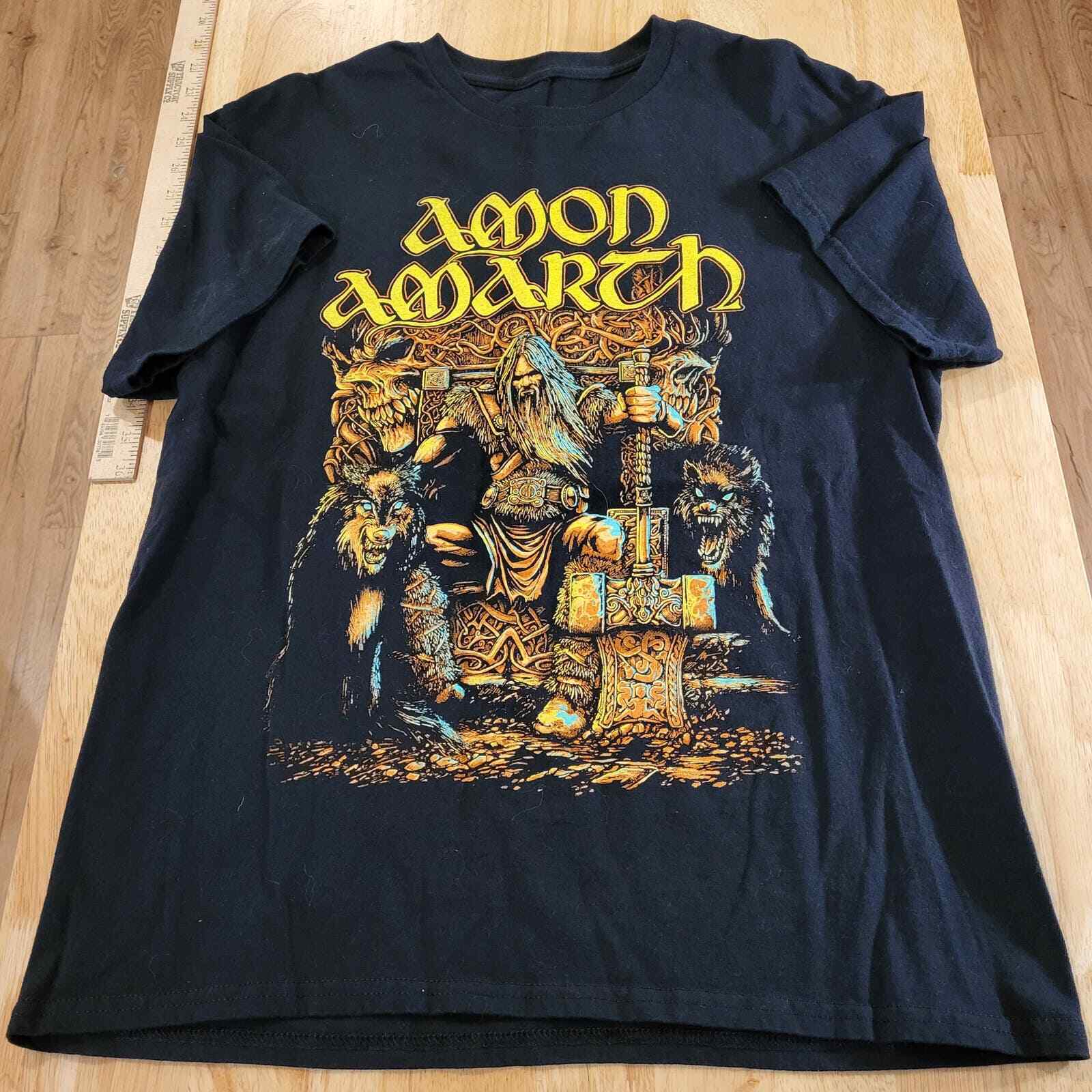 Black Amon Amarth Thor Odin Son Band Tshirt M