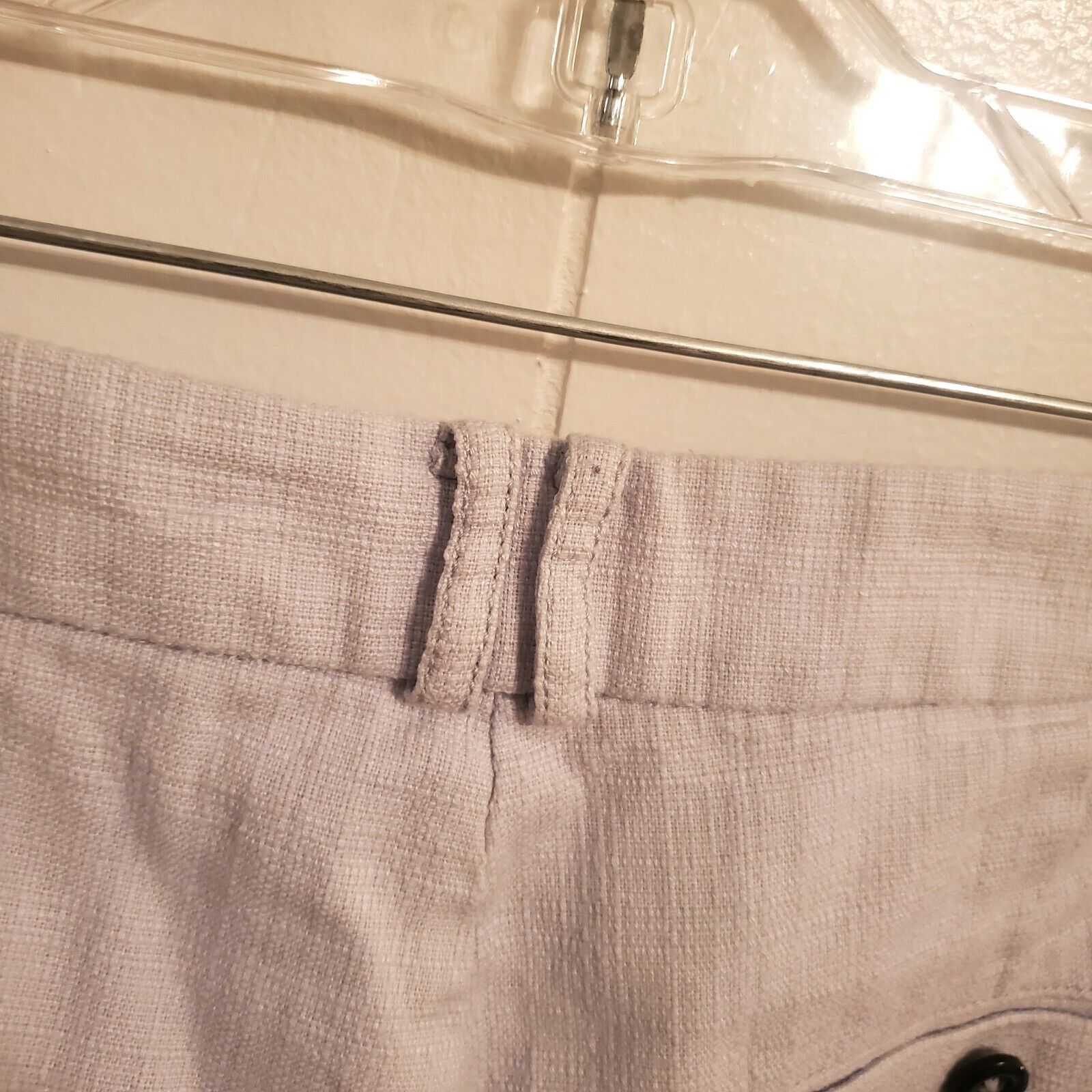 Anthropology The Essential Slim Pant Beige  Size 8 32" Waist 11" Rise 27" Inseam