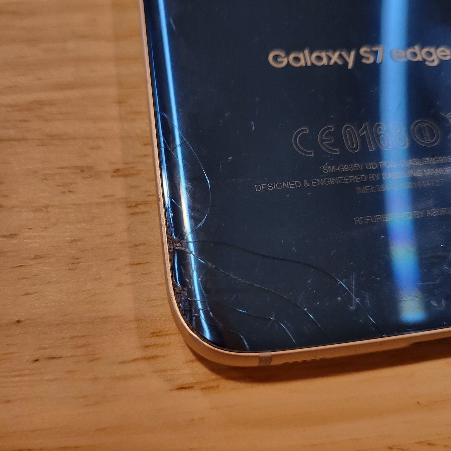 Lot of 3 Broken For Parts Samsung Galaxy S7 Edge Screen Damage on All 