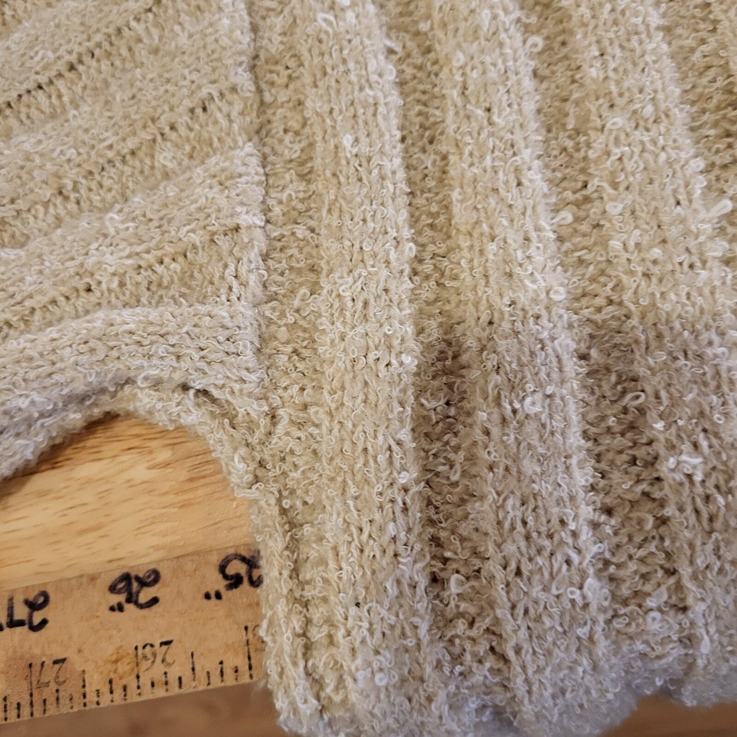 Beige Slouchy Boxy Knit Paper Moon Cropped Sweater Ballet Core Small 25" P2P