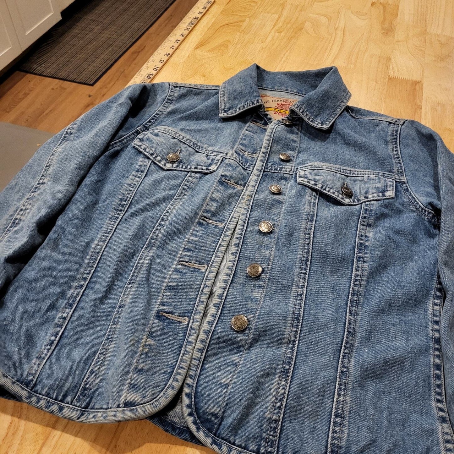 Territory Ahead Denim Jean Jacket 100% Cotton XS 19" P2P