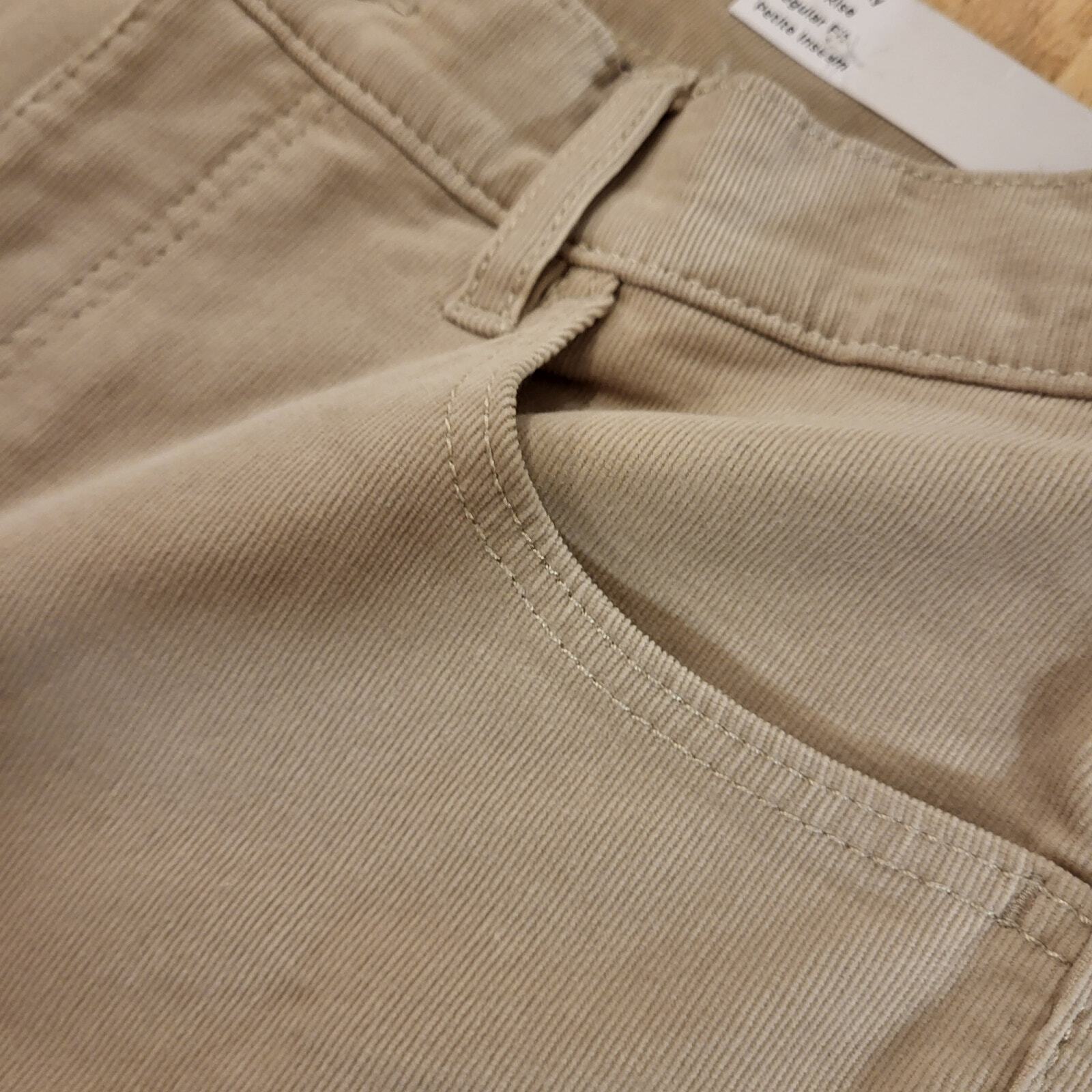 NWT Loft The Skinny High-Rise Petite 29 Khaki Beige Corduroy  37" Length