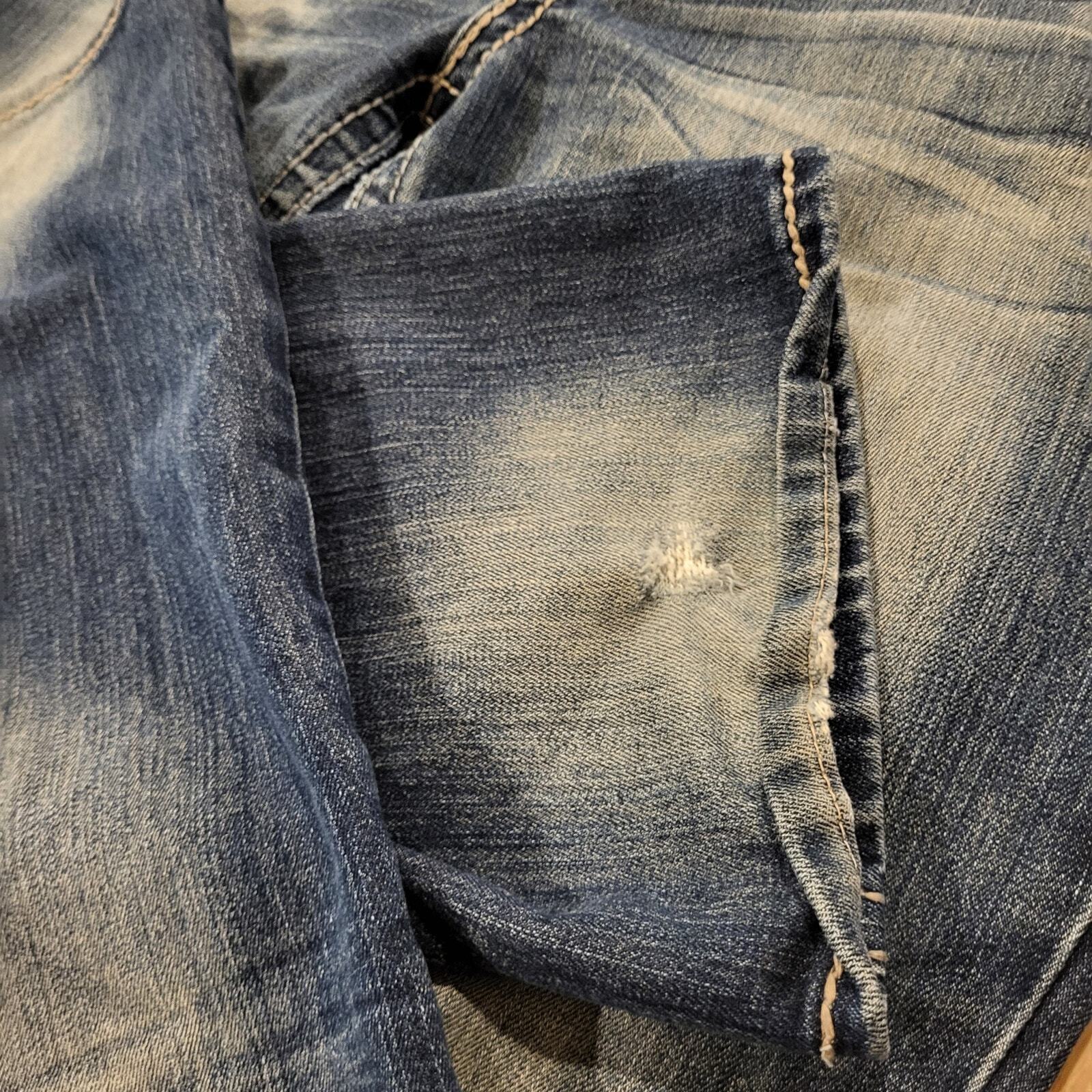 Vintage Dollhouse Jeans 40" Waist Ripped Crotch Damaged Y2K Craft