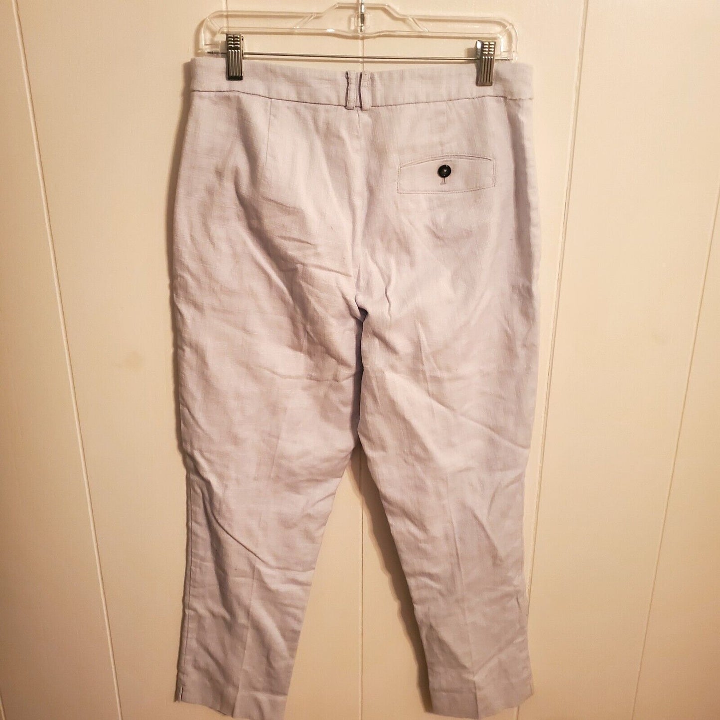 Anthropology The Essential Slim Pant Beige  Size 8 32" Waist 11" Rise 27" Inseam