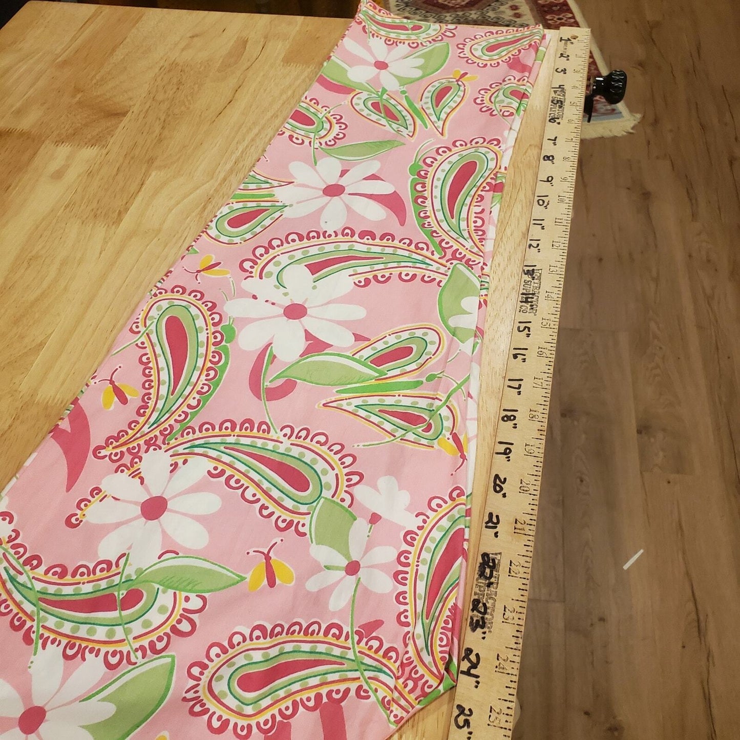 Lilly Pulitzer Pink & Green Paisley Floral Straight Pants Golf