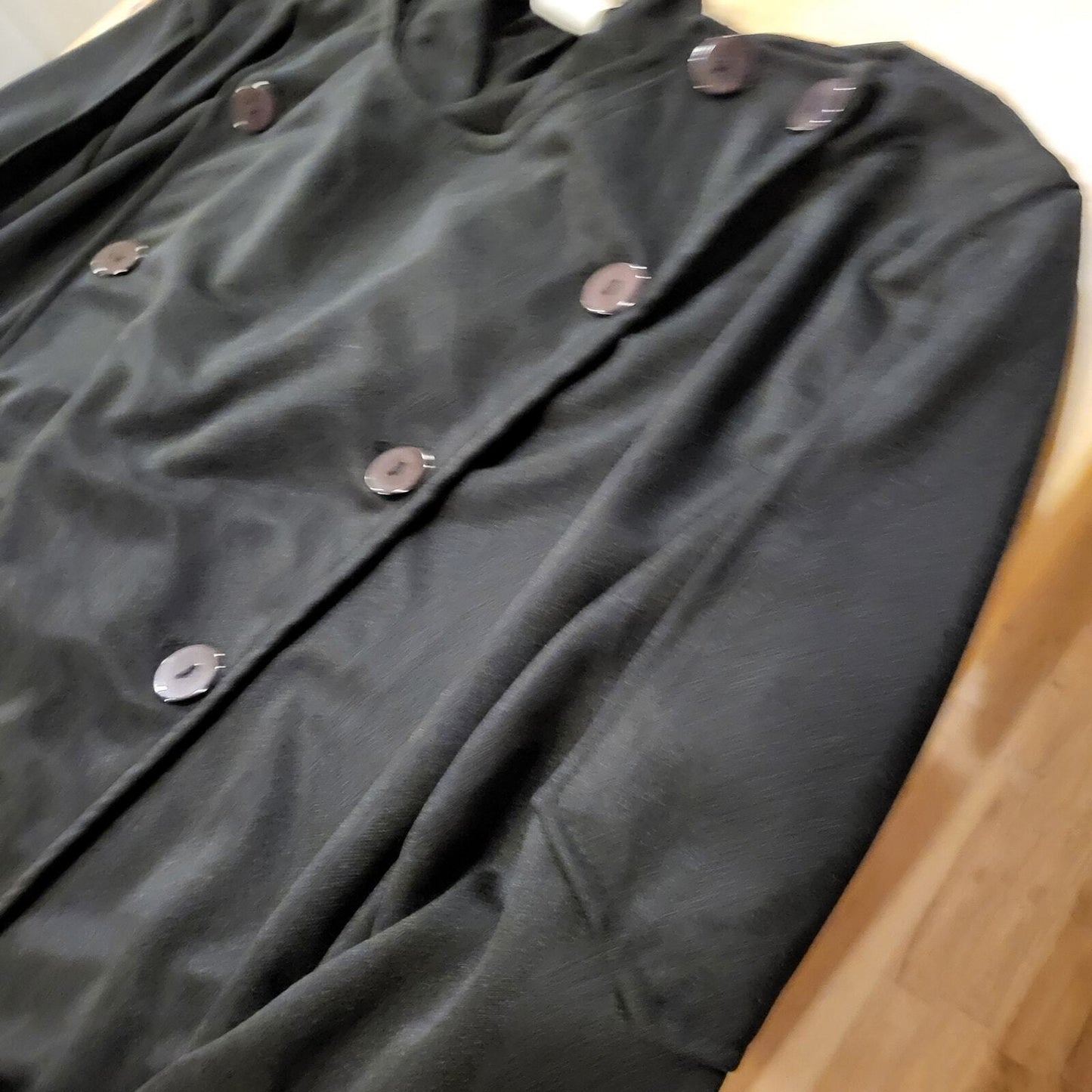 Green Hornet Costume Top Black Button Polyester Adult Medium/Large Halloween