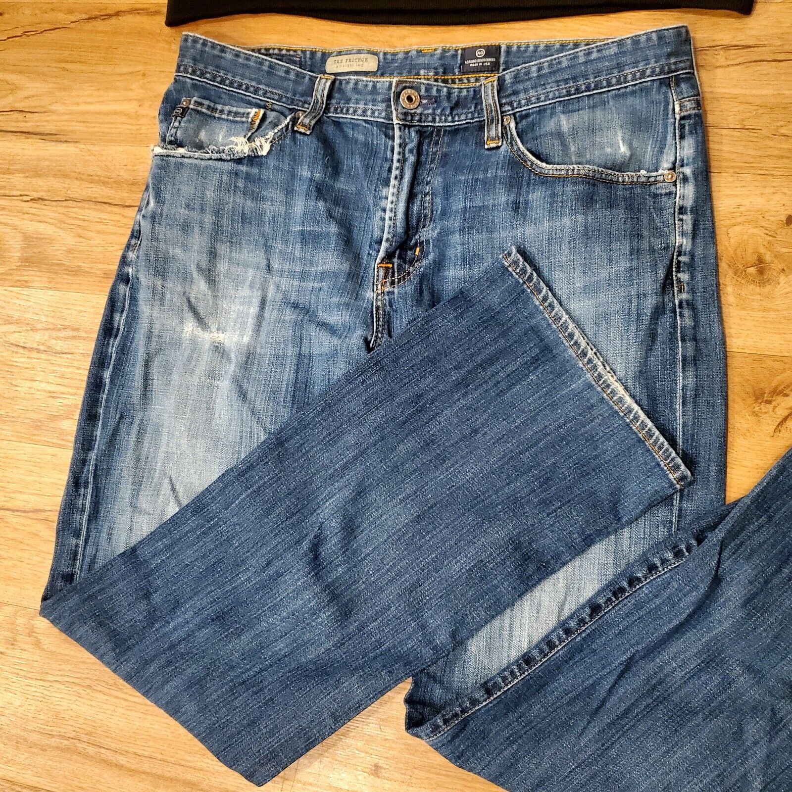 Adriano Goldschmied Jeans The Protege Straight Leg 36x32 Made in the USA 