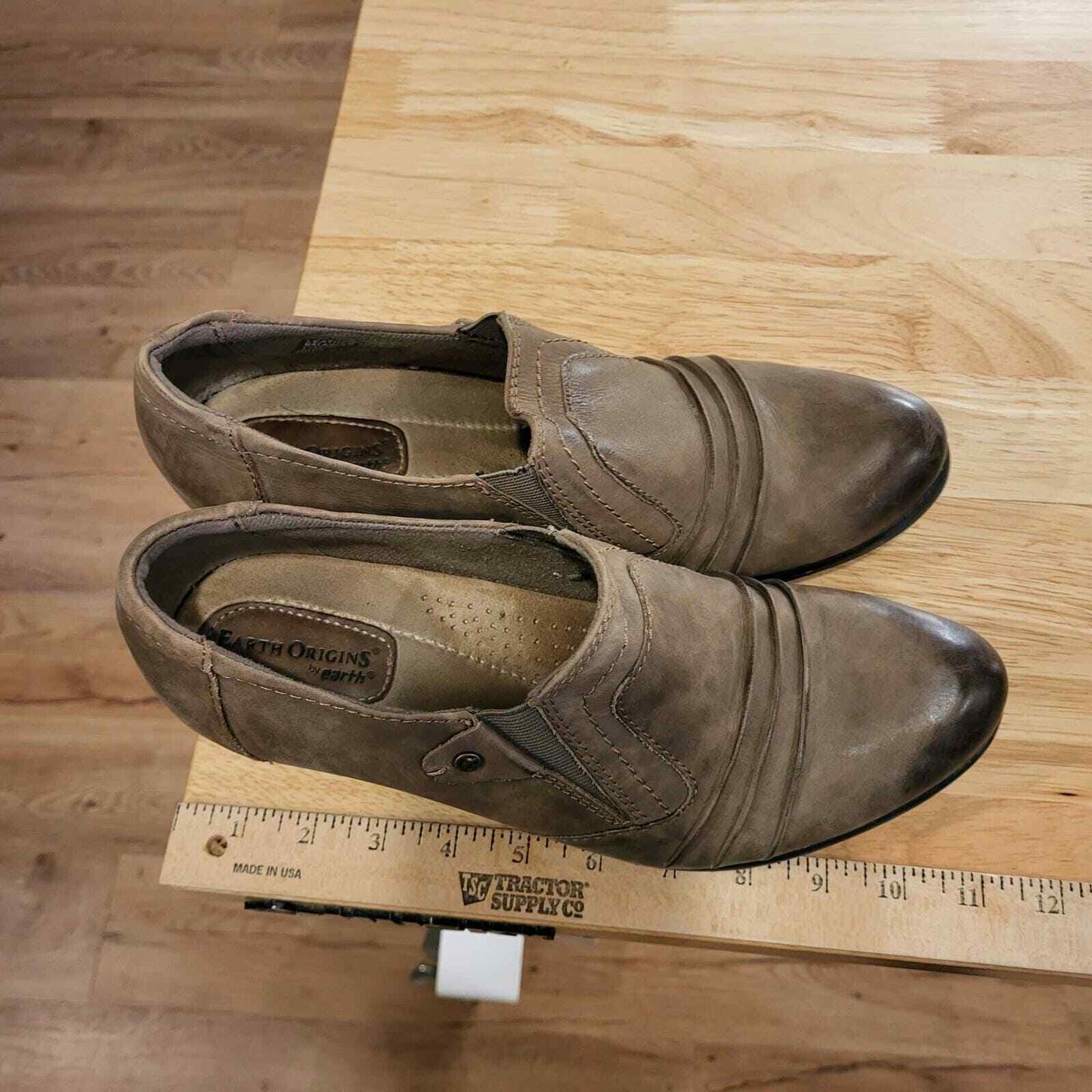 Earth Origins Kacie Booties 11m Brown Leather 