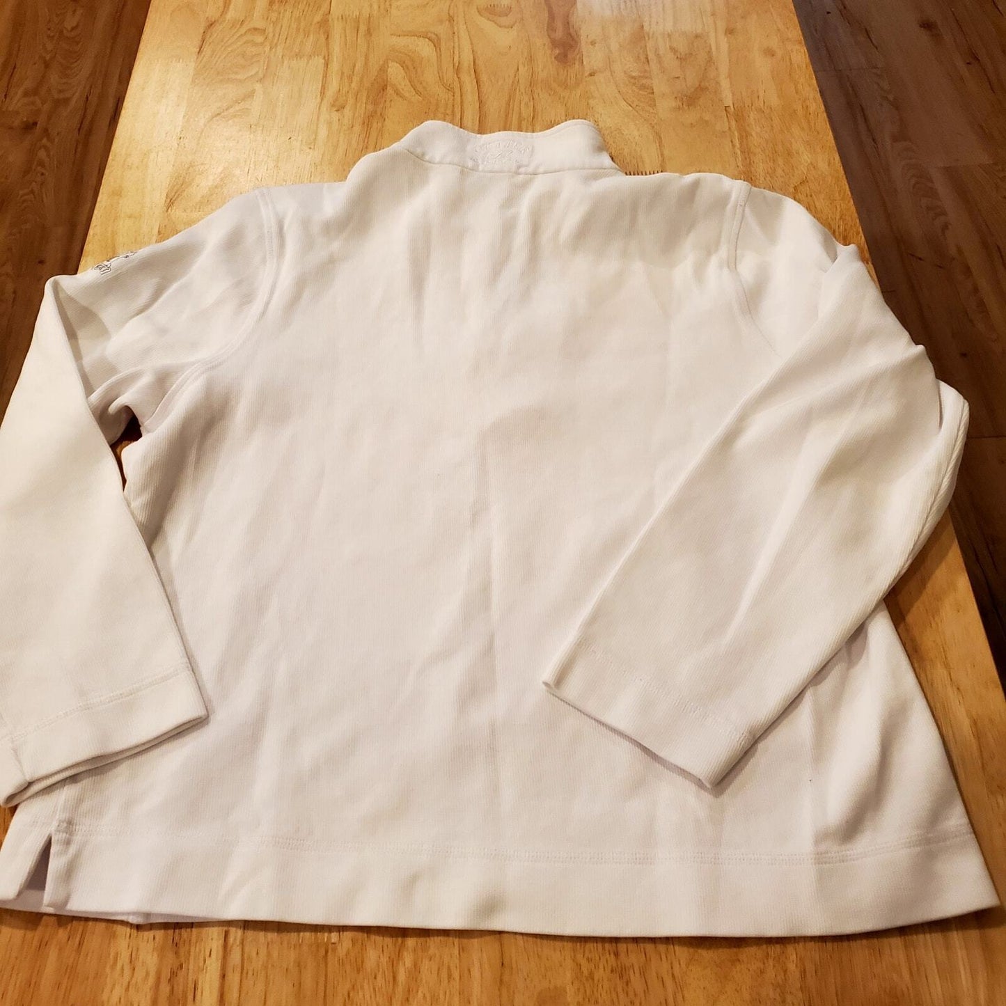 Cutter & Buck Large White 1/4 Zip Pullover Sweatshirt White Golf Highlands NC Lg