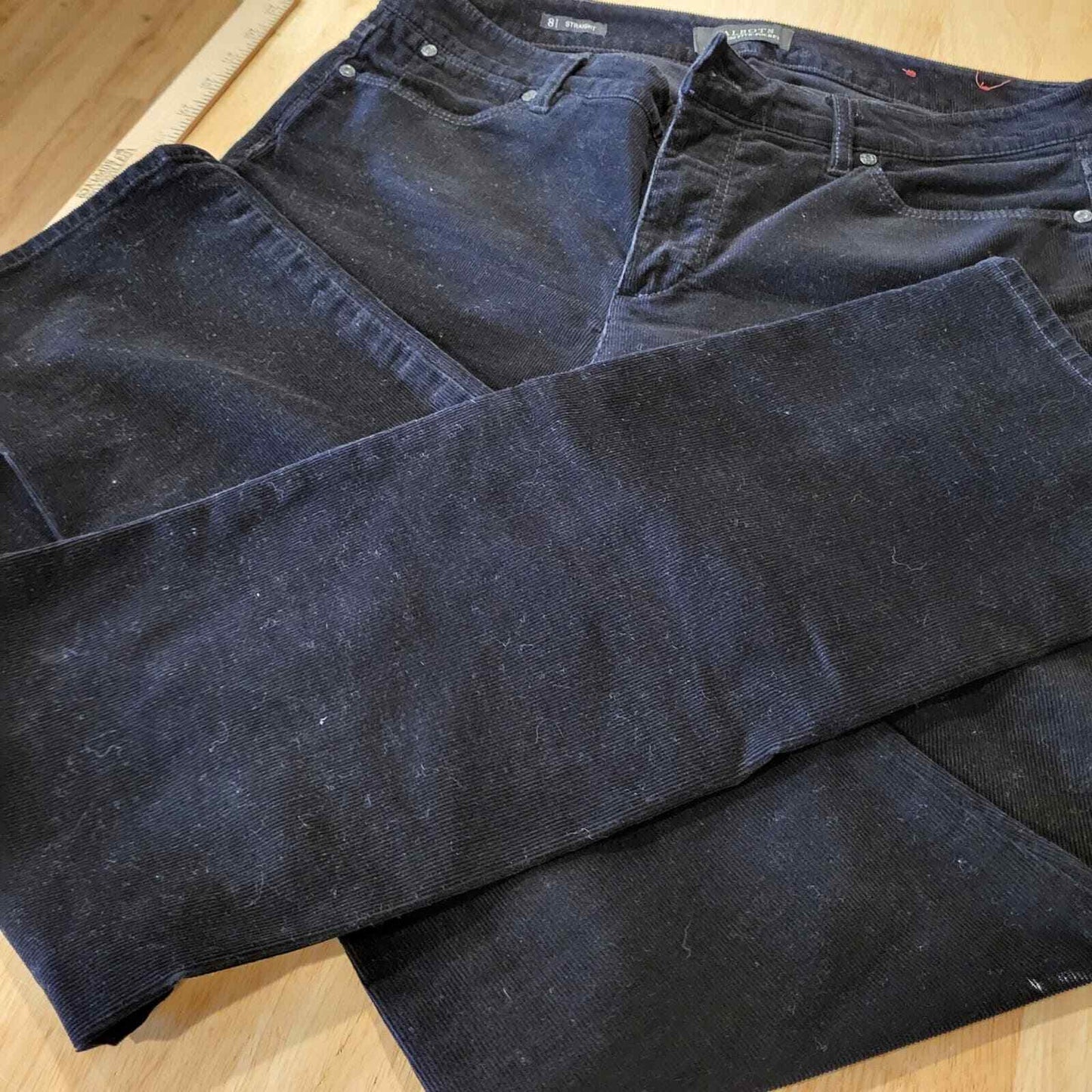 Talbots Flawless Five Pocket Straight 8 Black Jeans Denim 31" Waist