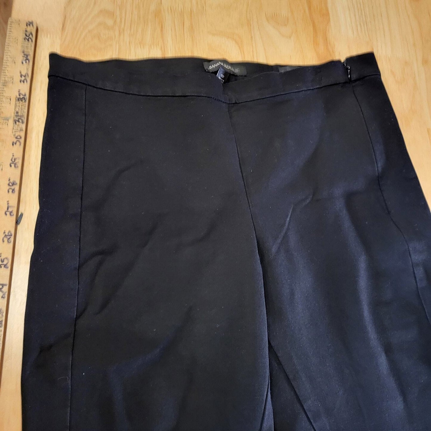 Banana Republic Devon Black High Rise Fitted Through Leg Ankle Slimming Stretch 