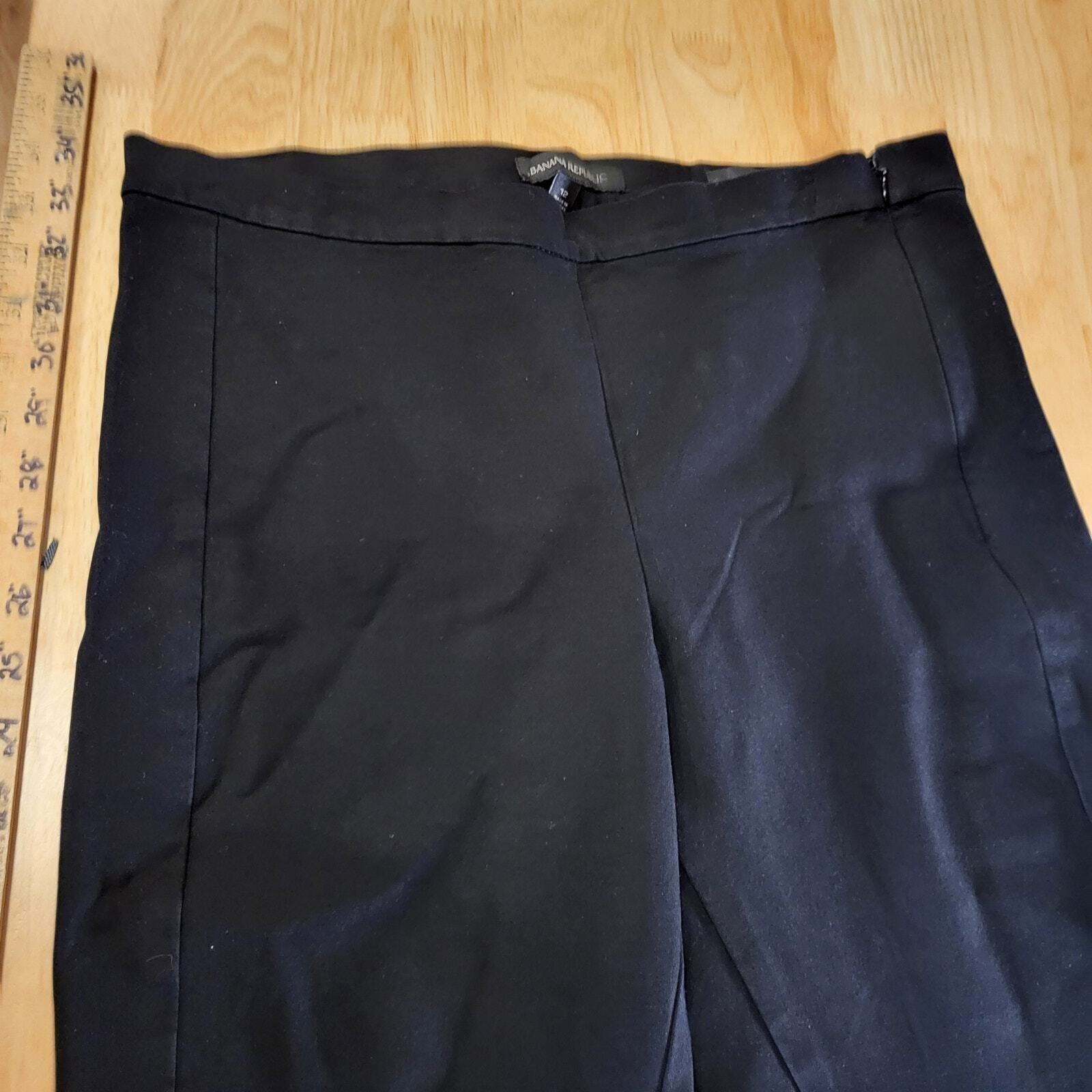 Banana Republic Devon Black High Rise Fitted Through Leg Ankle Slimming Stretch 