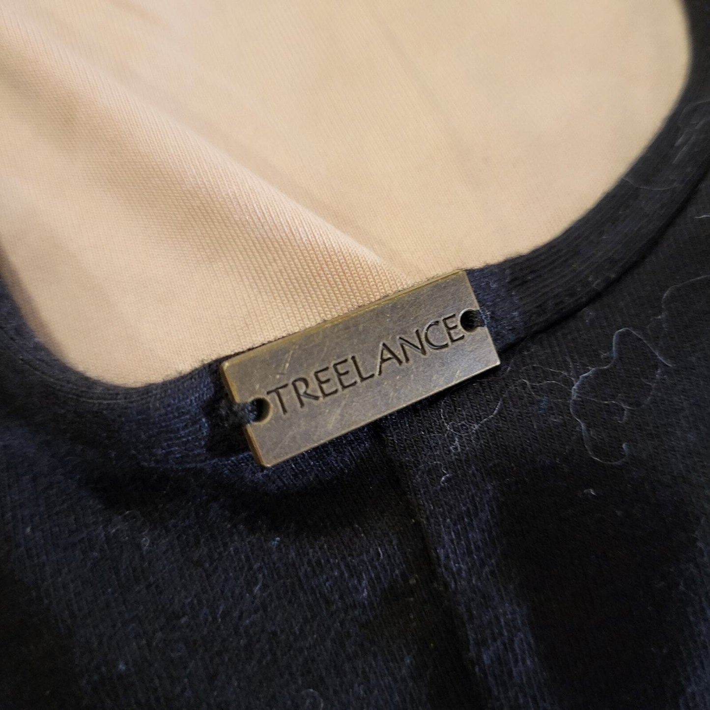 Treelance Black Spaghetti Strap Full Body Black Leotard Organic Cotton Spandex 