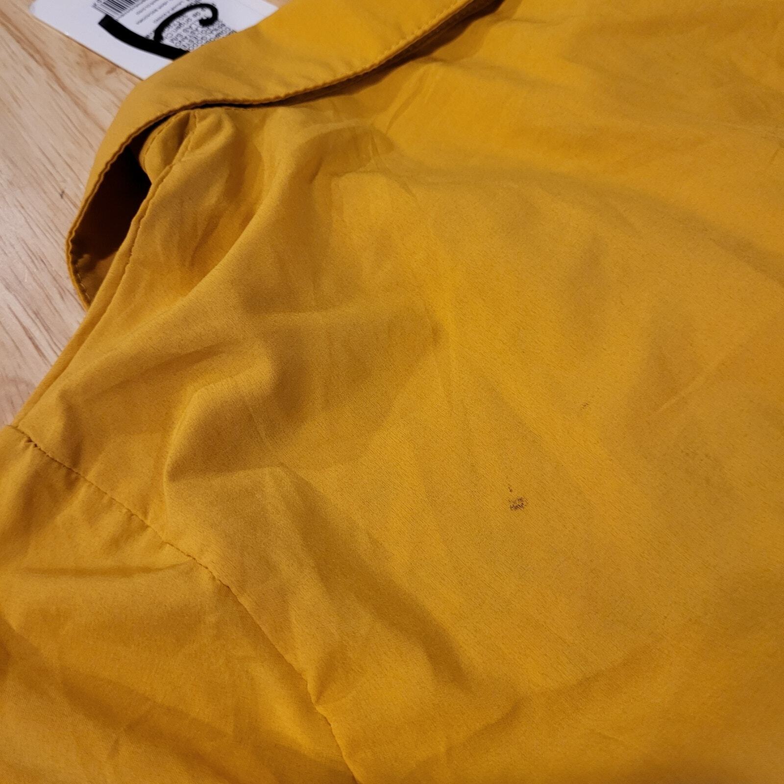 NWT Monali Yellow Cotton Mickey Mouse Blouse Tie Front Collared Button Down 