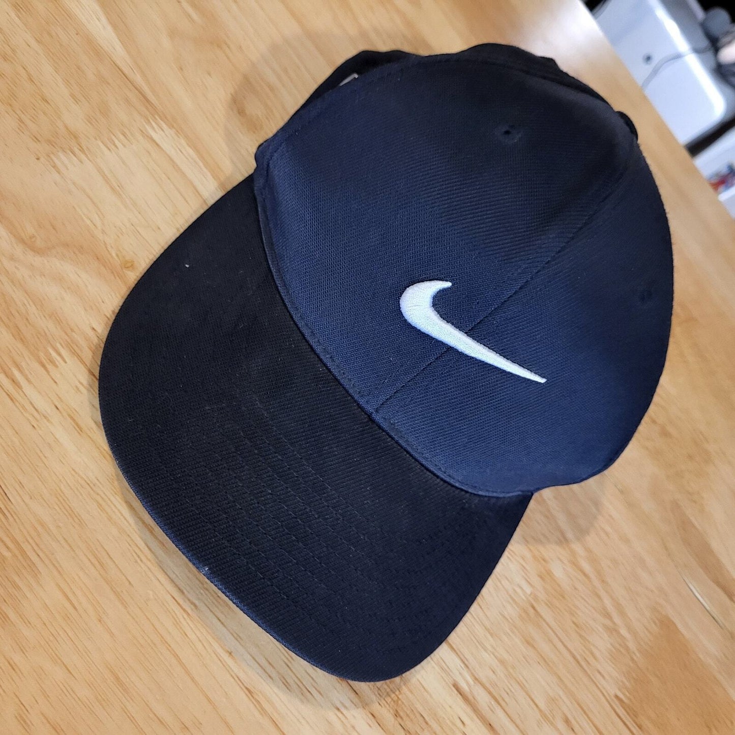 Nike Golf Flex Fit Hat black white stretch 