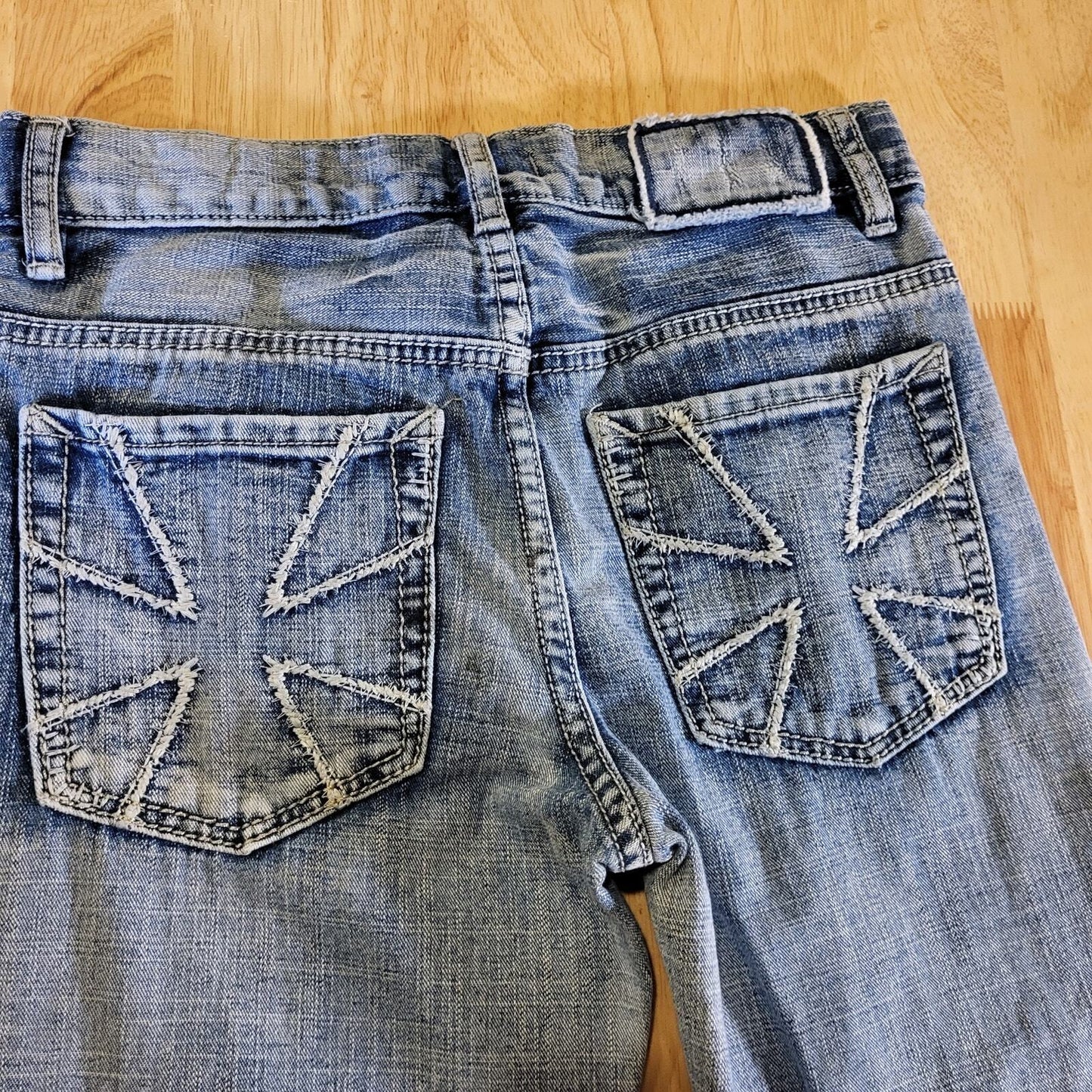 Helix Iron Cross Pocket Slim Boot Cut Jeans 10 Y2k 90's Vintage Goth Punk Emo