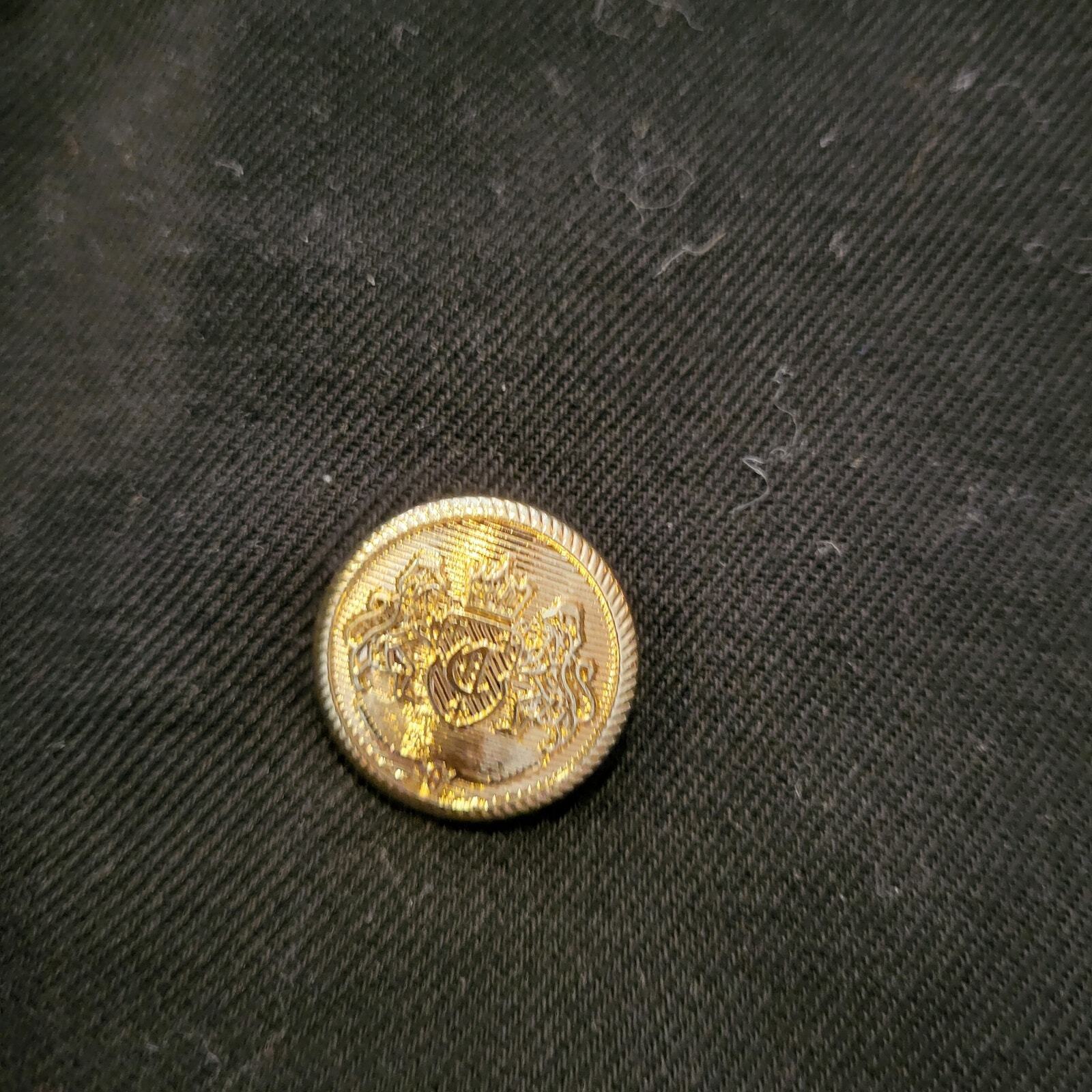 H&M Nay Military Jacket Gold Buttons Cototn 19" Pit 2 Pit