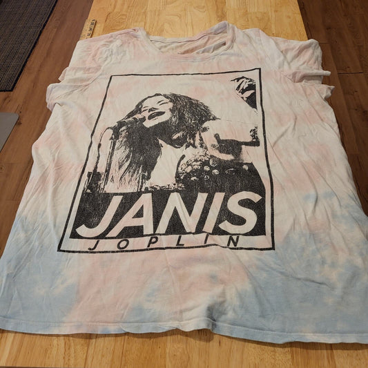 Tie Dye Janis Joplin Oversized T-shirt 26" P2P 30" Long