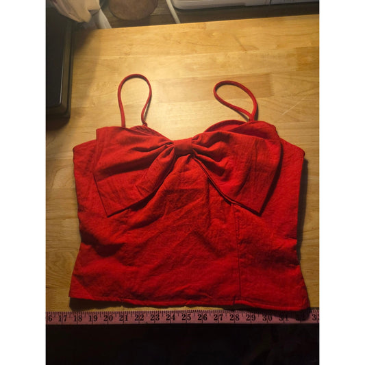 Sienna Sky NWT from TJ Maxx size large red bow front Jersey tank large