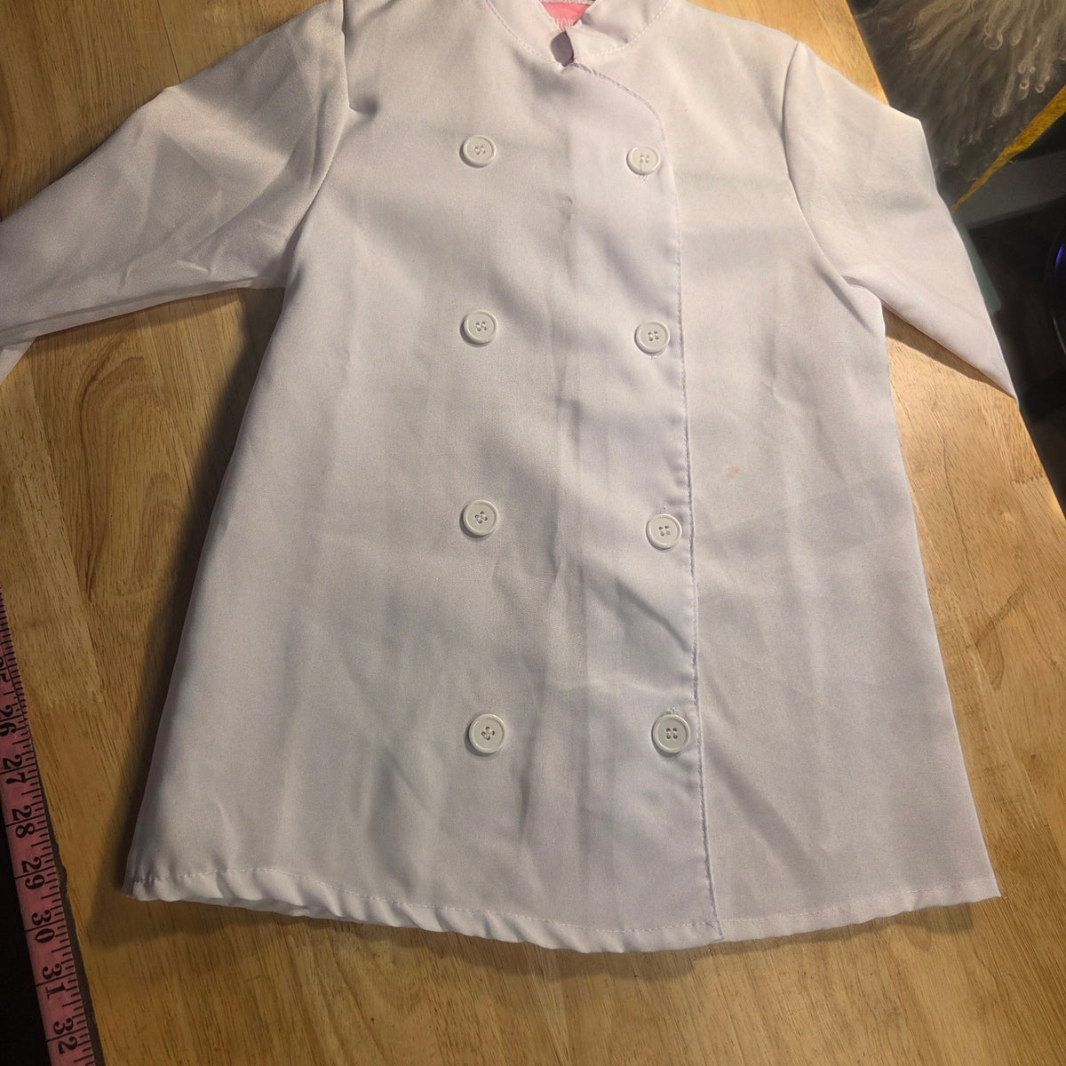 NWT kids white chef jacket 14 in pit to pit cook Kitchen costume