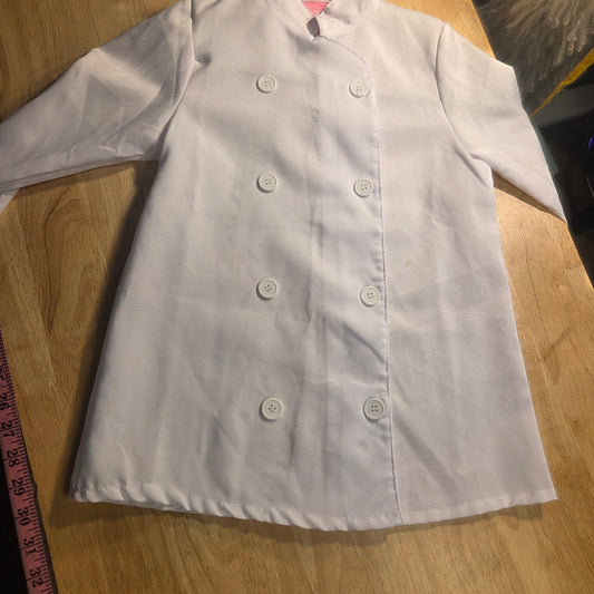 NWT kids white chef jacket 14 in pit to pit cook Kitchen costume