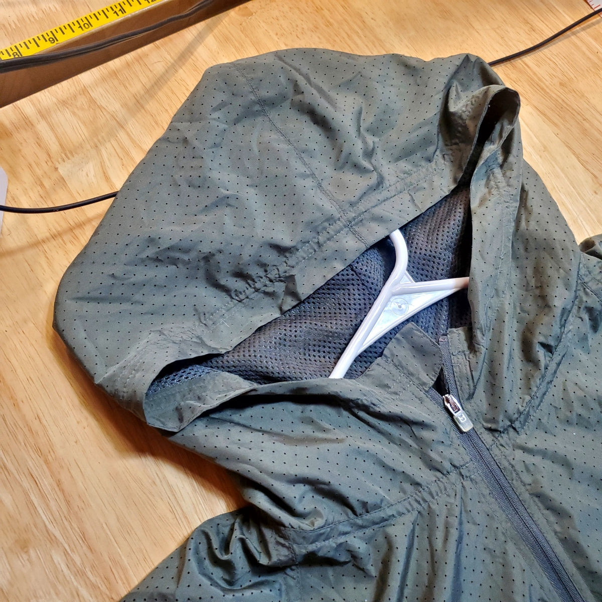 Old Navy Green Mesh Light Windbreaker Pullover Hooded Pocket Size XL