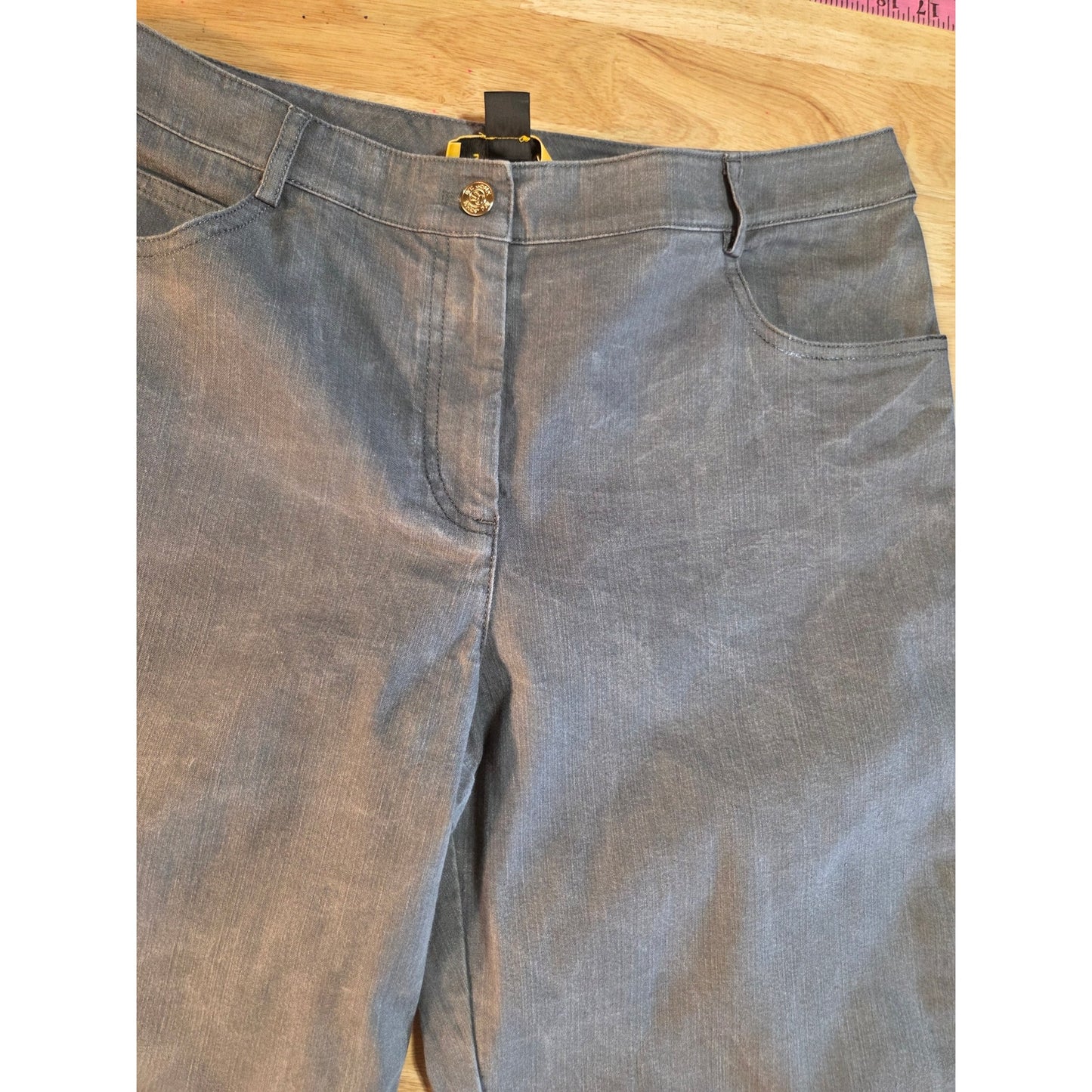 St. John's size 12 gray straight leg denim jeans