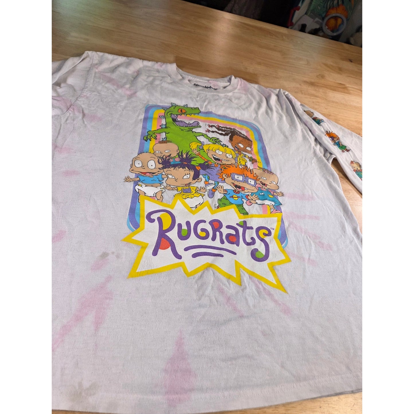 Long Sleeve Jersey Knit Nickelodeon Rugrats T-shirt XL 100% Cotton