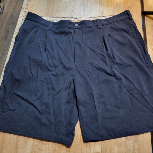 Tommy Bahama Black 100% Silk Pleated Front Shorts size 40 Beach Summer