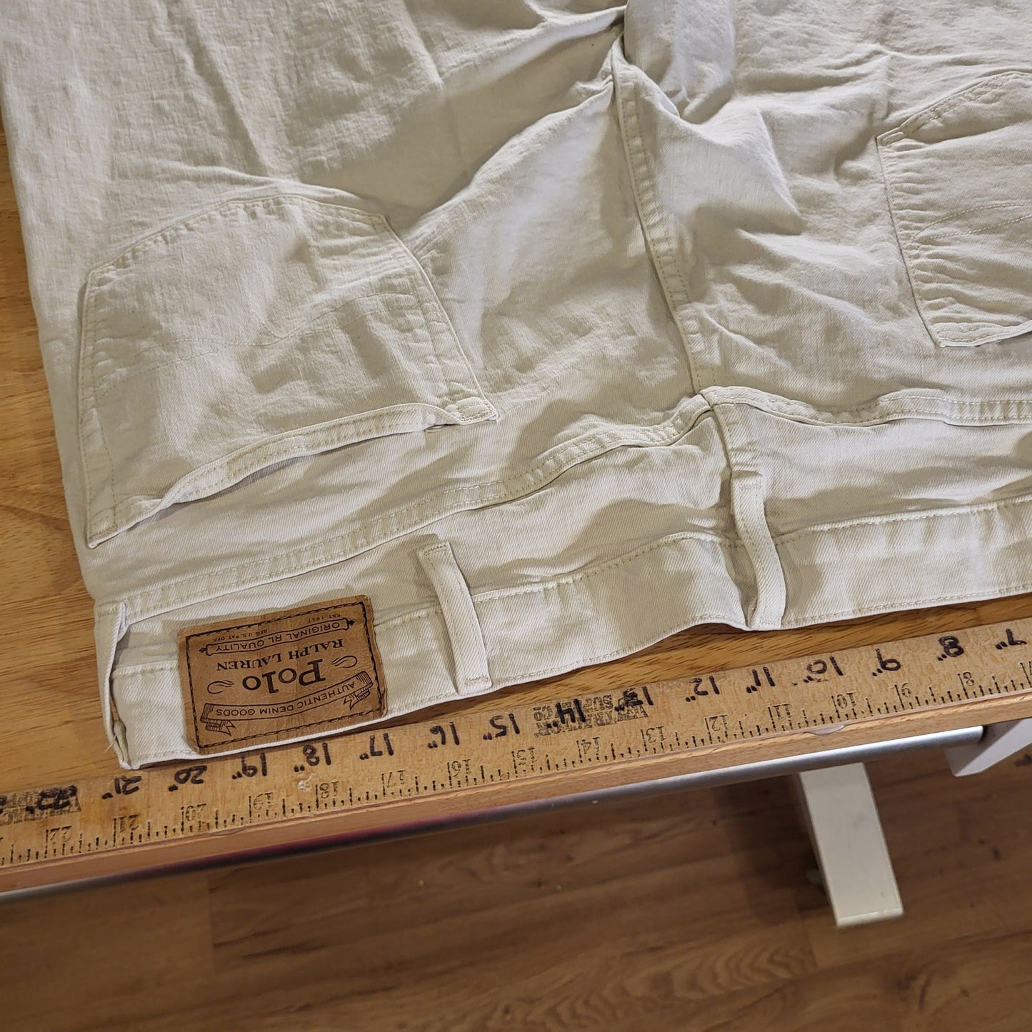 Polo Ralph Lauren White denim jeans 42 X 30 the Sullivan Slim cotton
