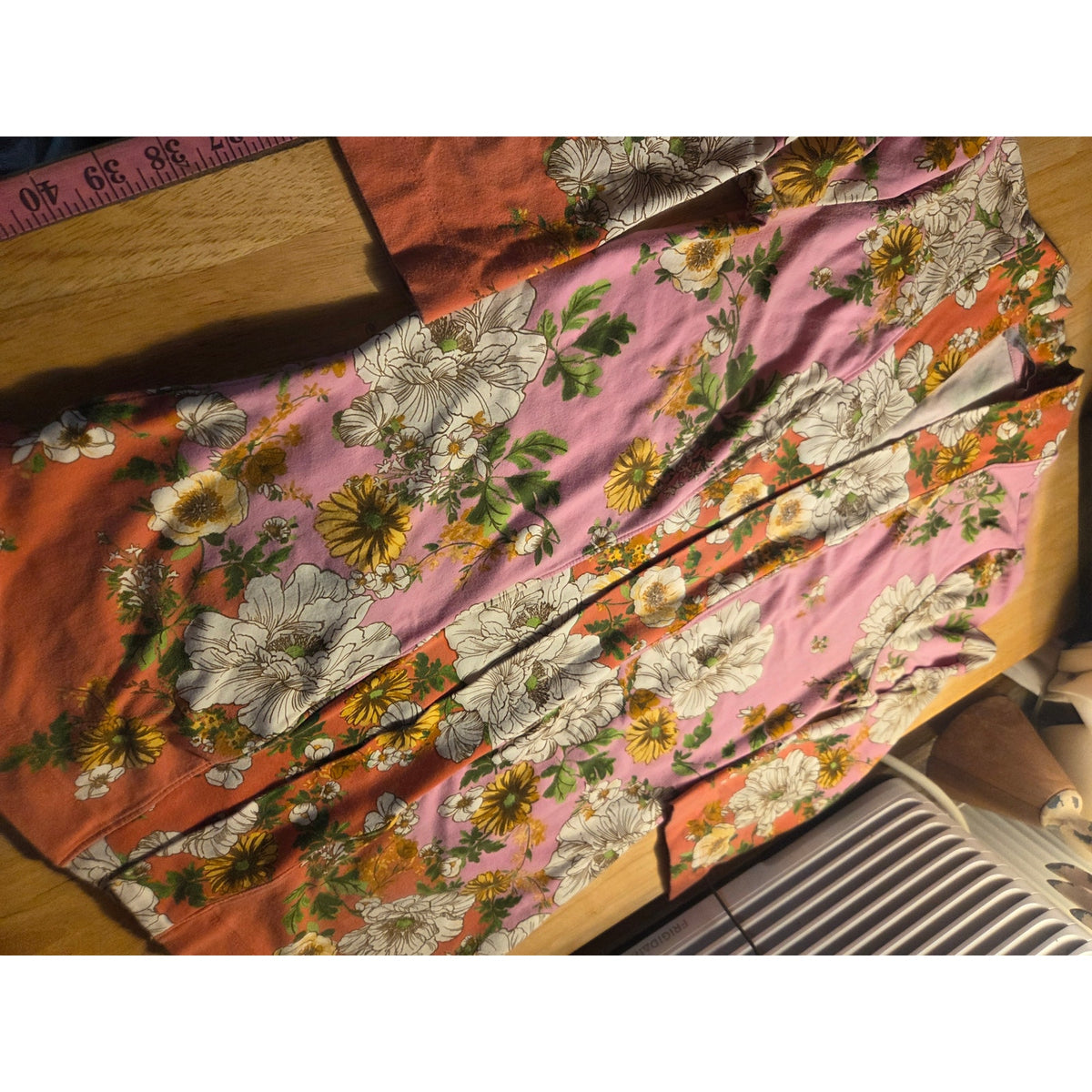 Isaac Mizrahi Jersey knit floral robe cotton XS